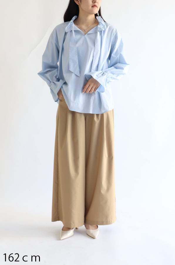 【ACUTA】 【PRE ORDER】オーガニックコットンフリルブラウス