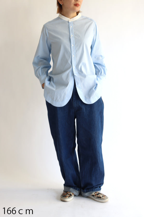 【ACUTA】 ストライプクレリックシャツ