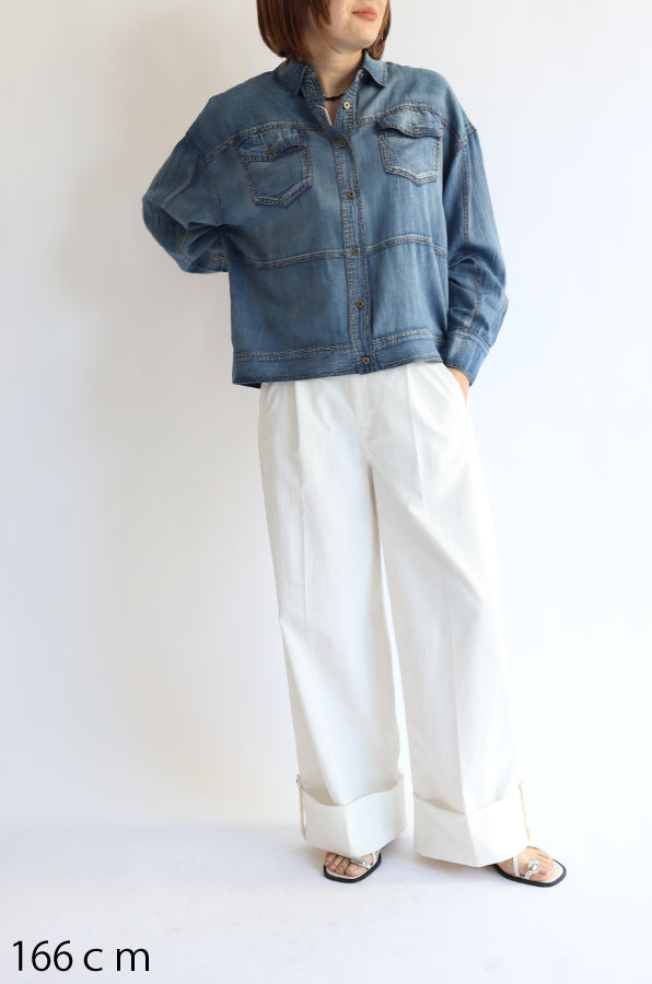 【ACUTA】 【PRE ORDER】シアーデニムGシャツ