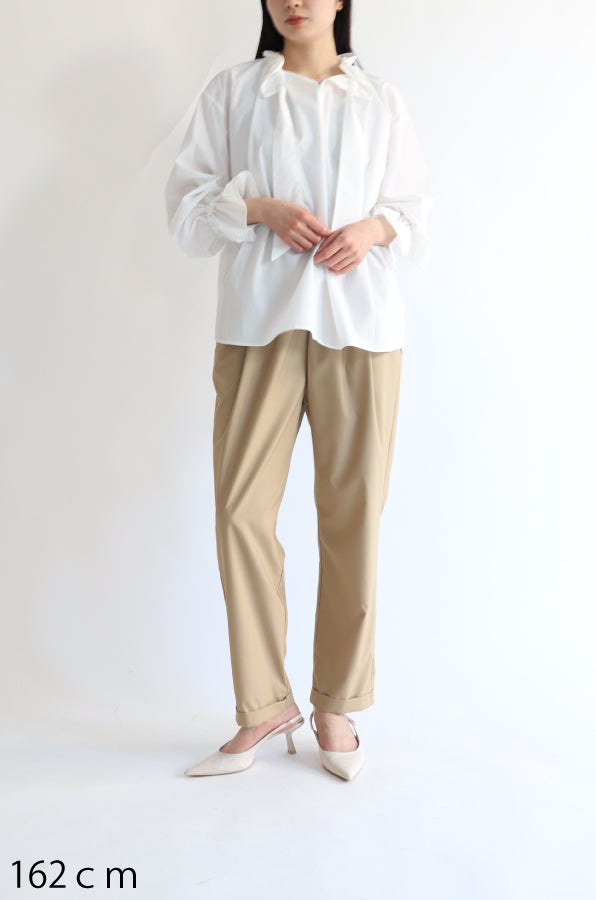 【ACUTA】 【PRE ORDER】オーガニックコットンフリルブラウス