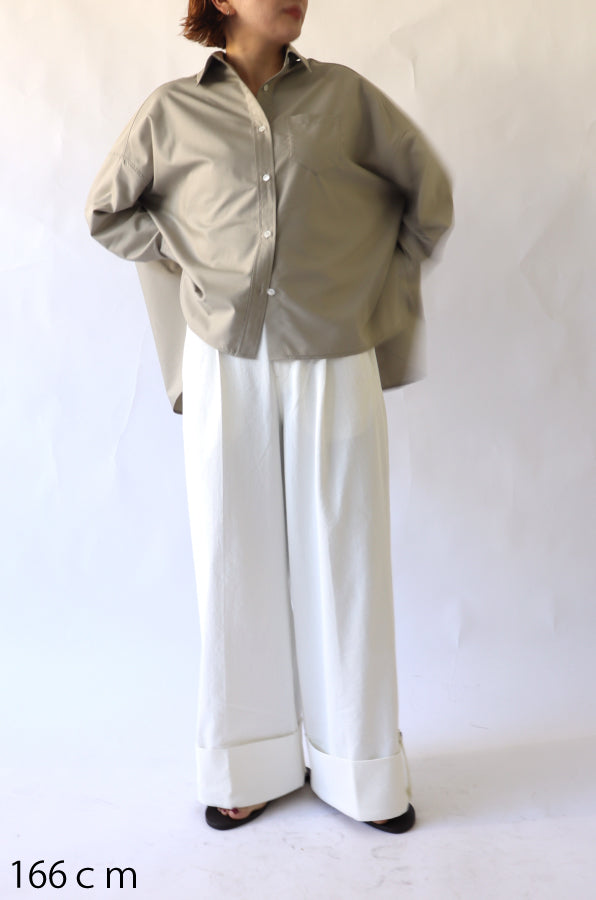 【ACUTA】 ブロードポンチョ風シャツ
