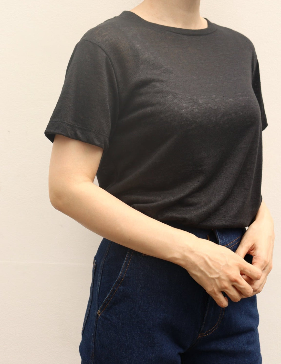 【ACUTA アクータ】リネンクルーネックTシャツ