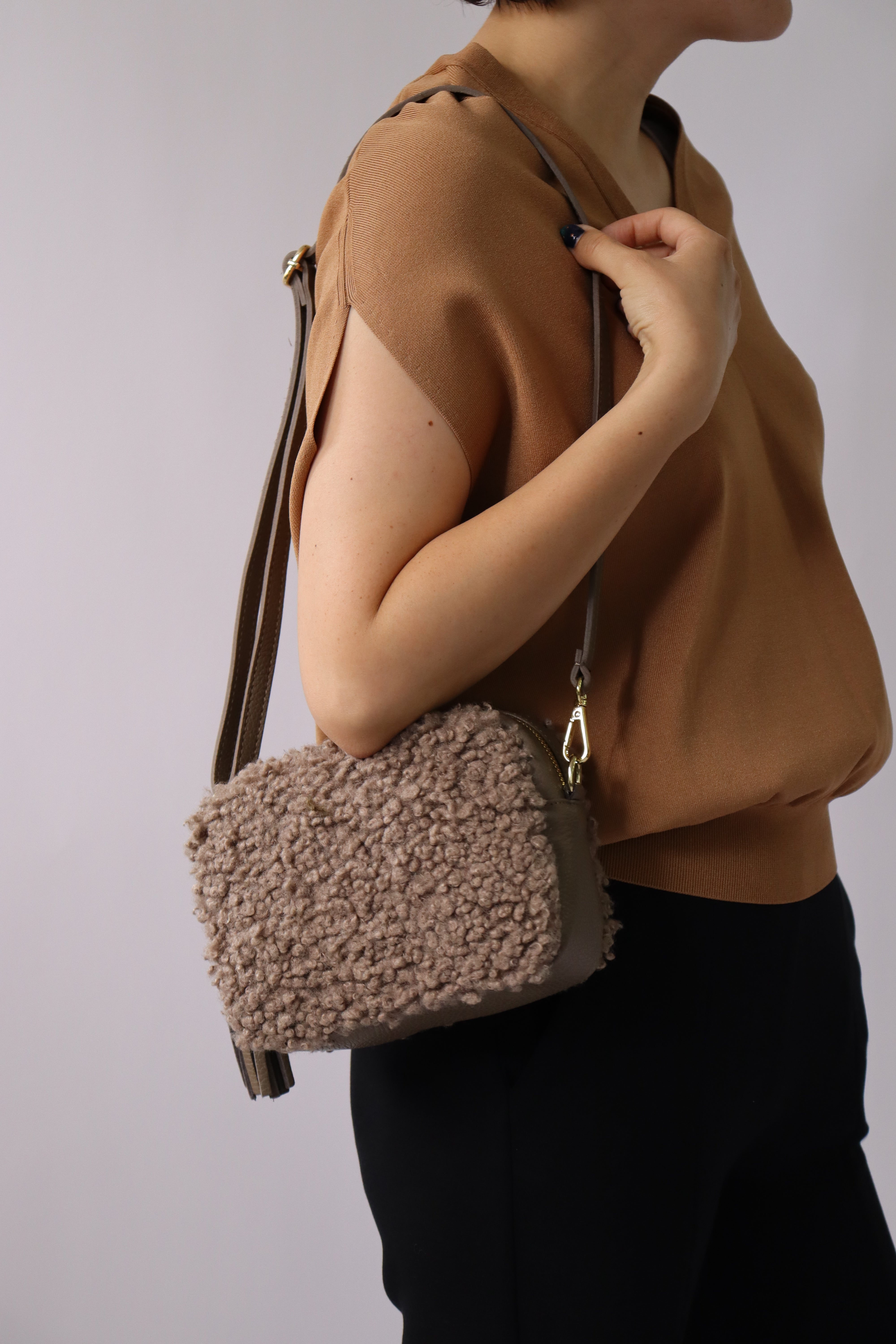 MILLELA FIRENZE】【予約】 プードルファーボックスバッグ