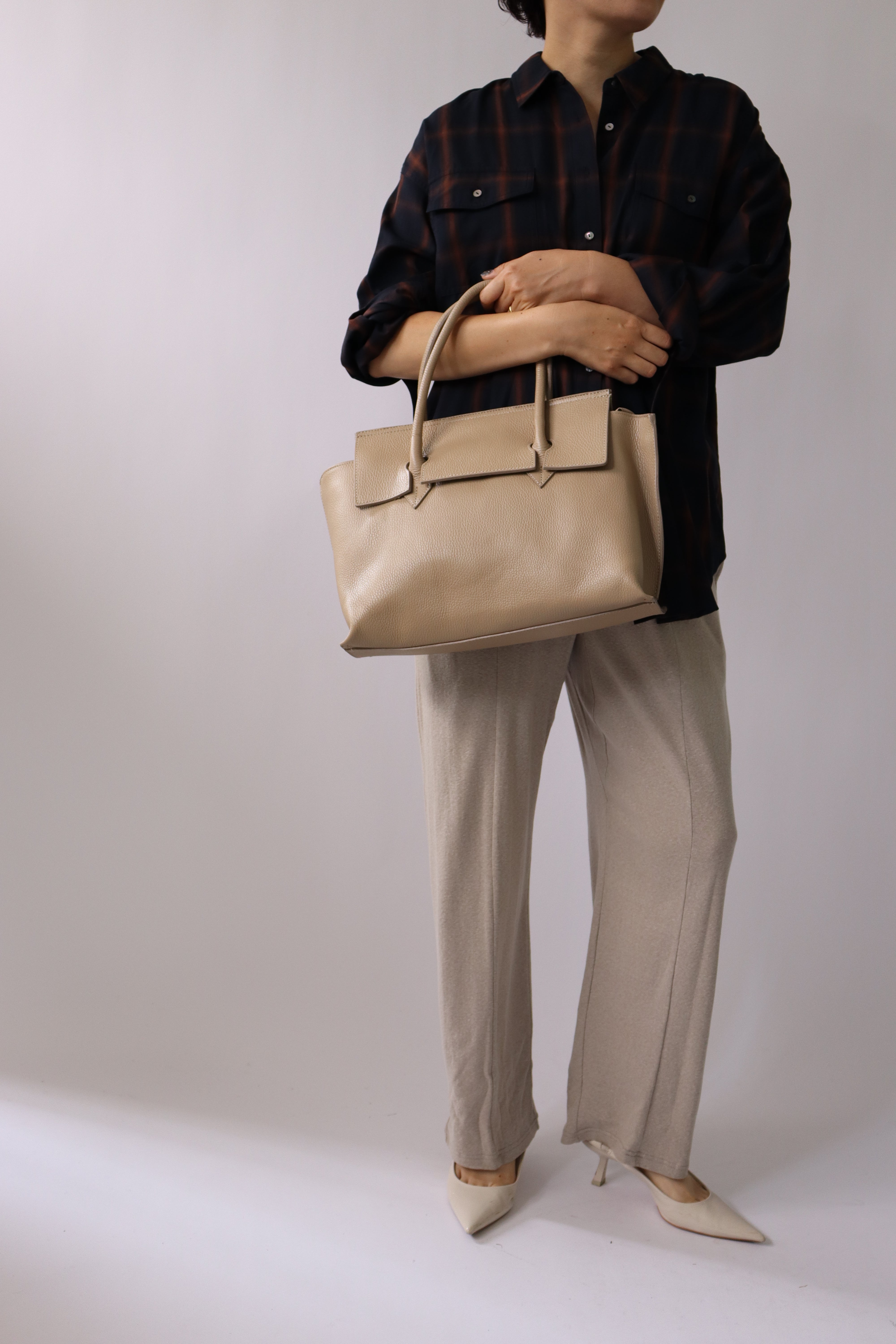 MILLELA FIRENZE】【予約】 フラップA4レザートートバッグ