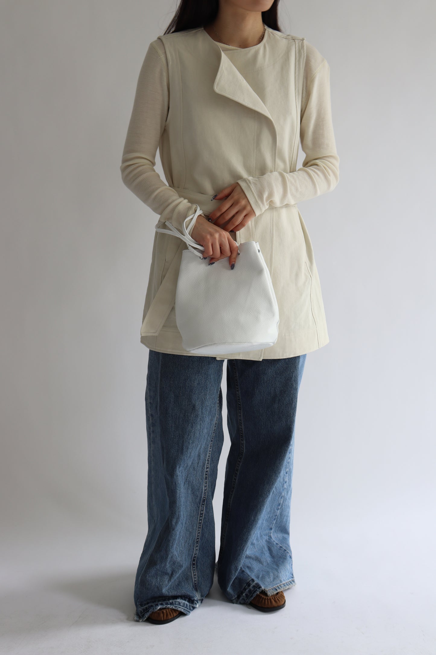 【MILLELA  FIRENZE】 巾着レザーバッグ