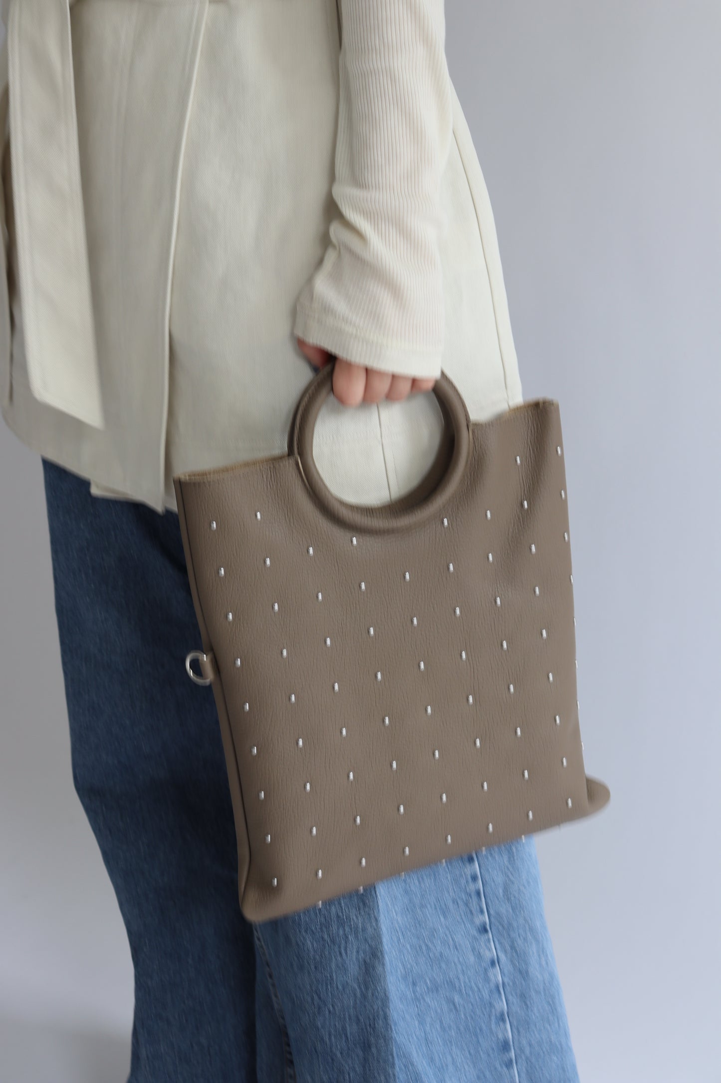 【MILLELA  FIRENZE】スタッズ3WAYサークルハンドバッグ
