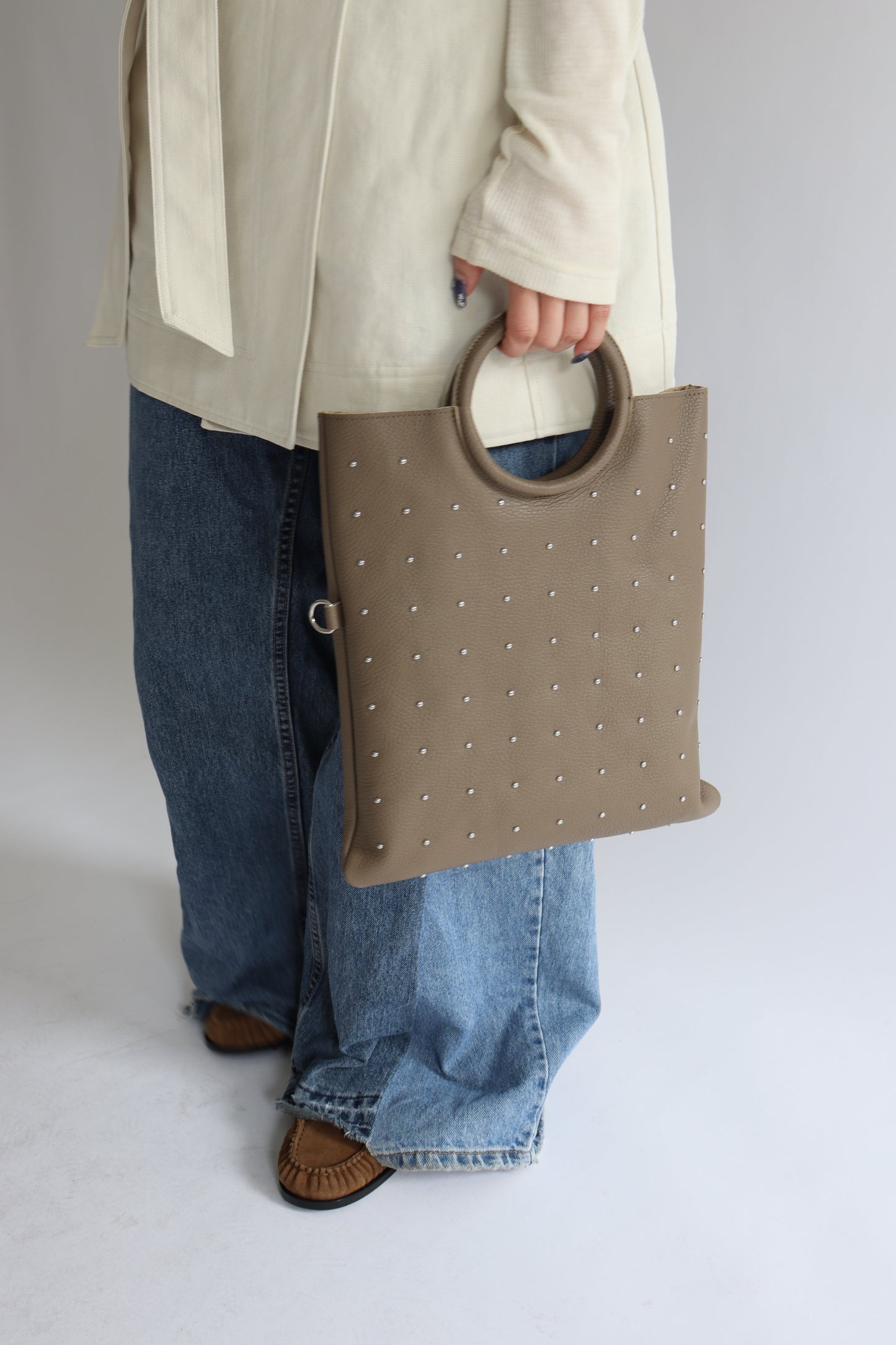 【MILLELA  FIRENZE】スタッズ3WAYサークルハンドバッグ