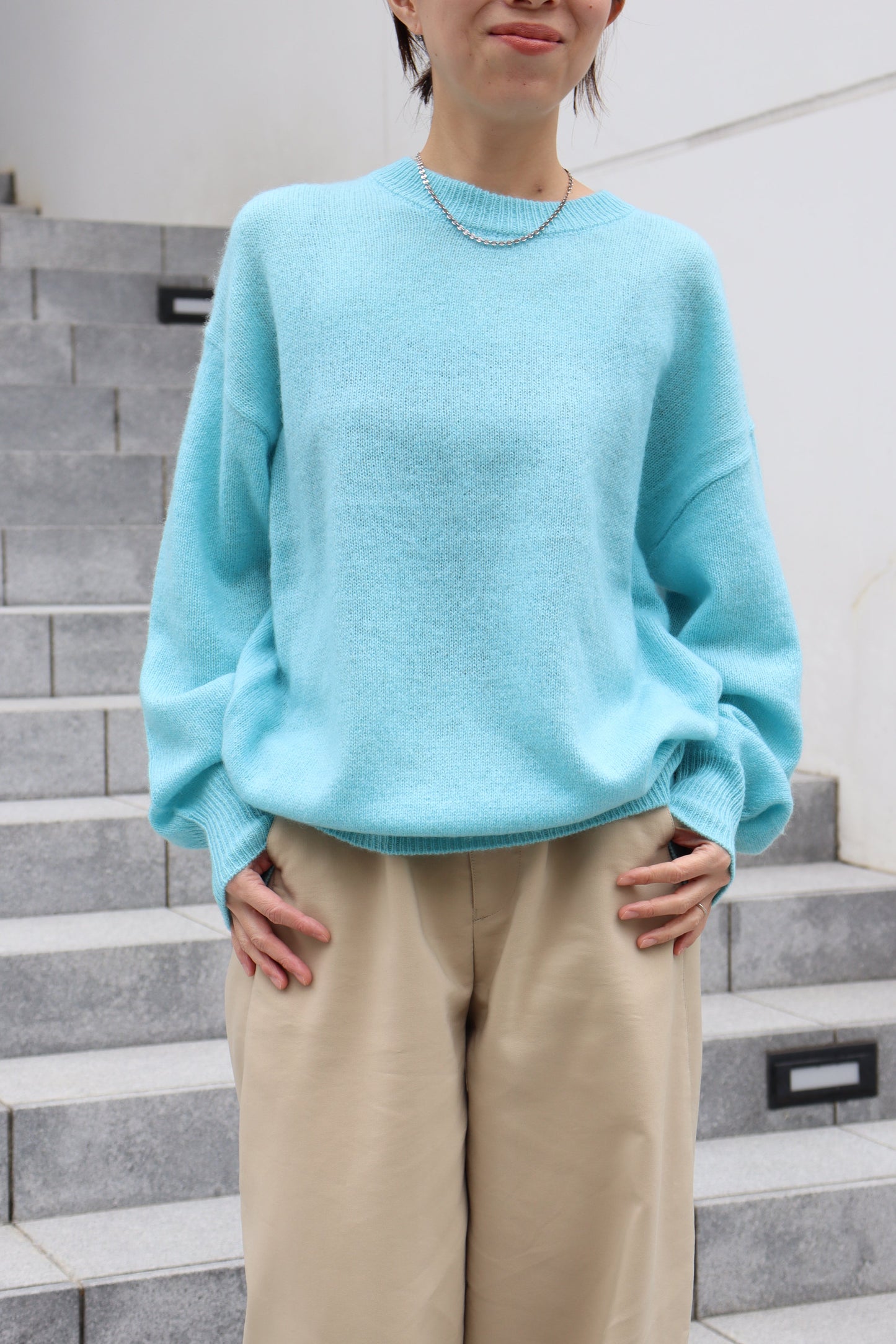 【ACUTA】 ヤク混クルーネックニット