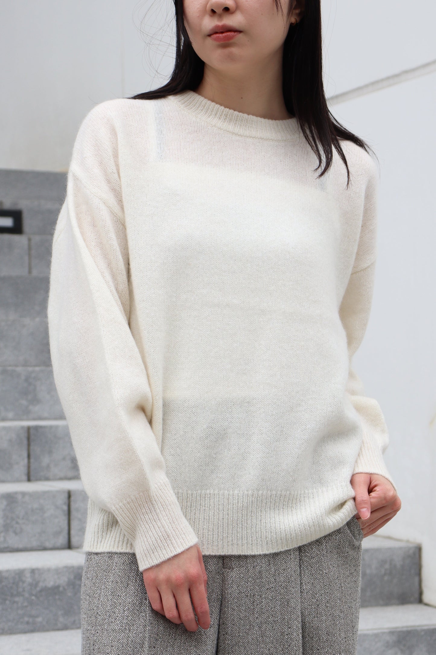 【ACUTA】 ヤク混クルーネックニット