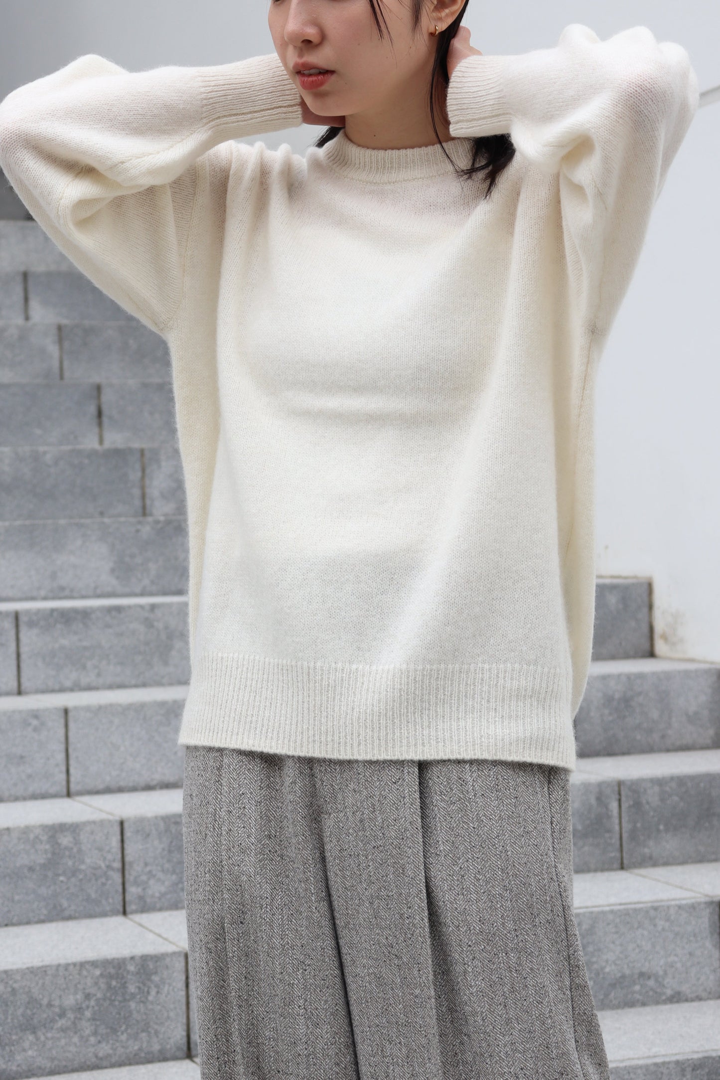 【ACUTA】 ヤク混クルーネックニット