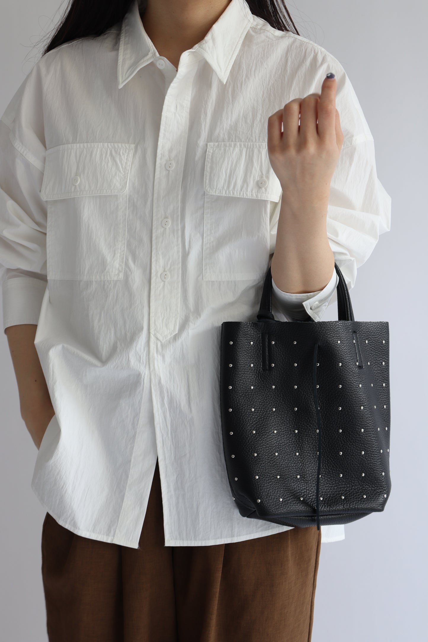 【MILLELA  FIRENZE】スタッズミニトートバッグ