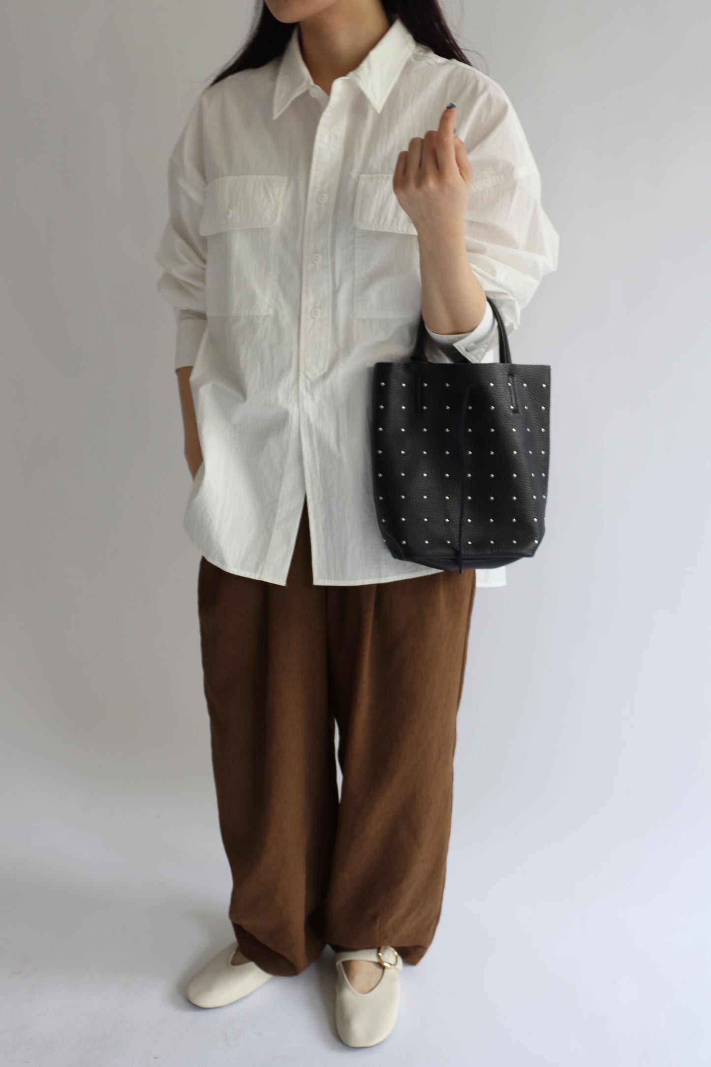 【MILLELA  FIRENZE】スタッズミニトートバッグ