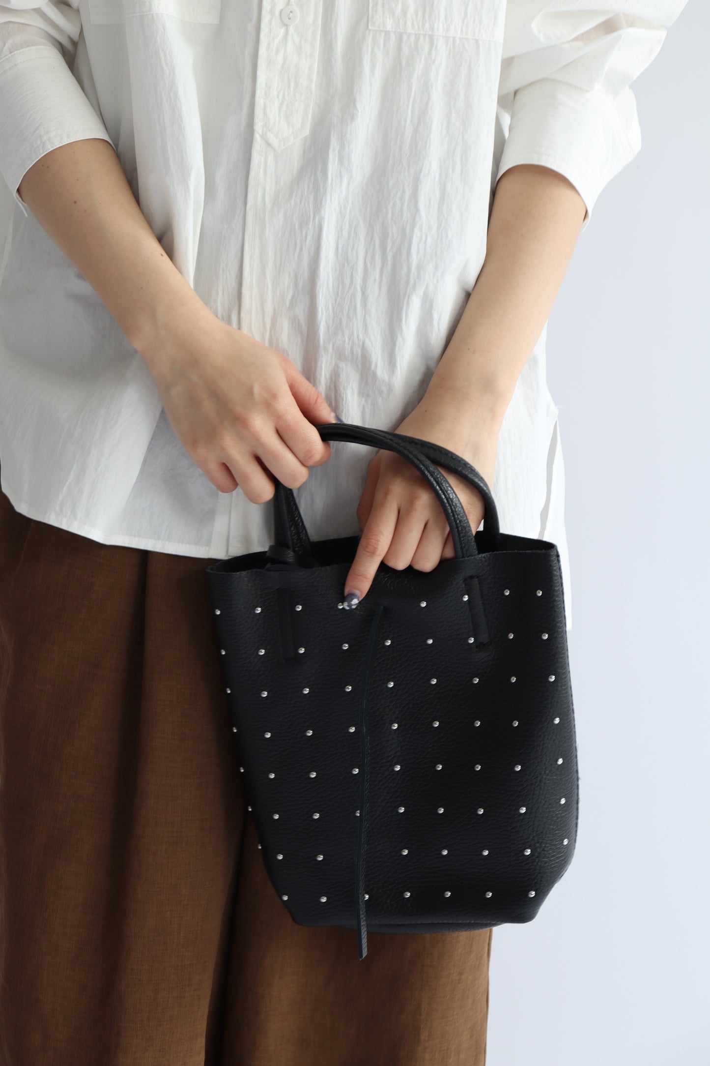 【MILLELA  FIRENZE】スタッズミニトートバッグ