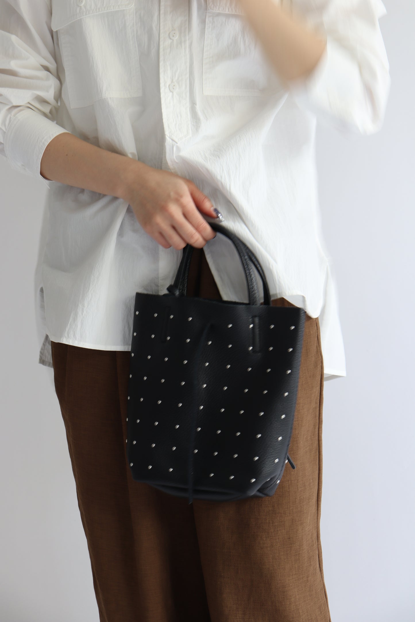 【MILLELA  FIRENZE】スタッズミニトートバッグ