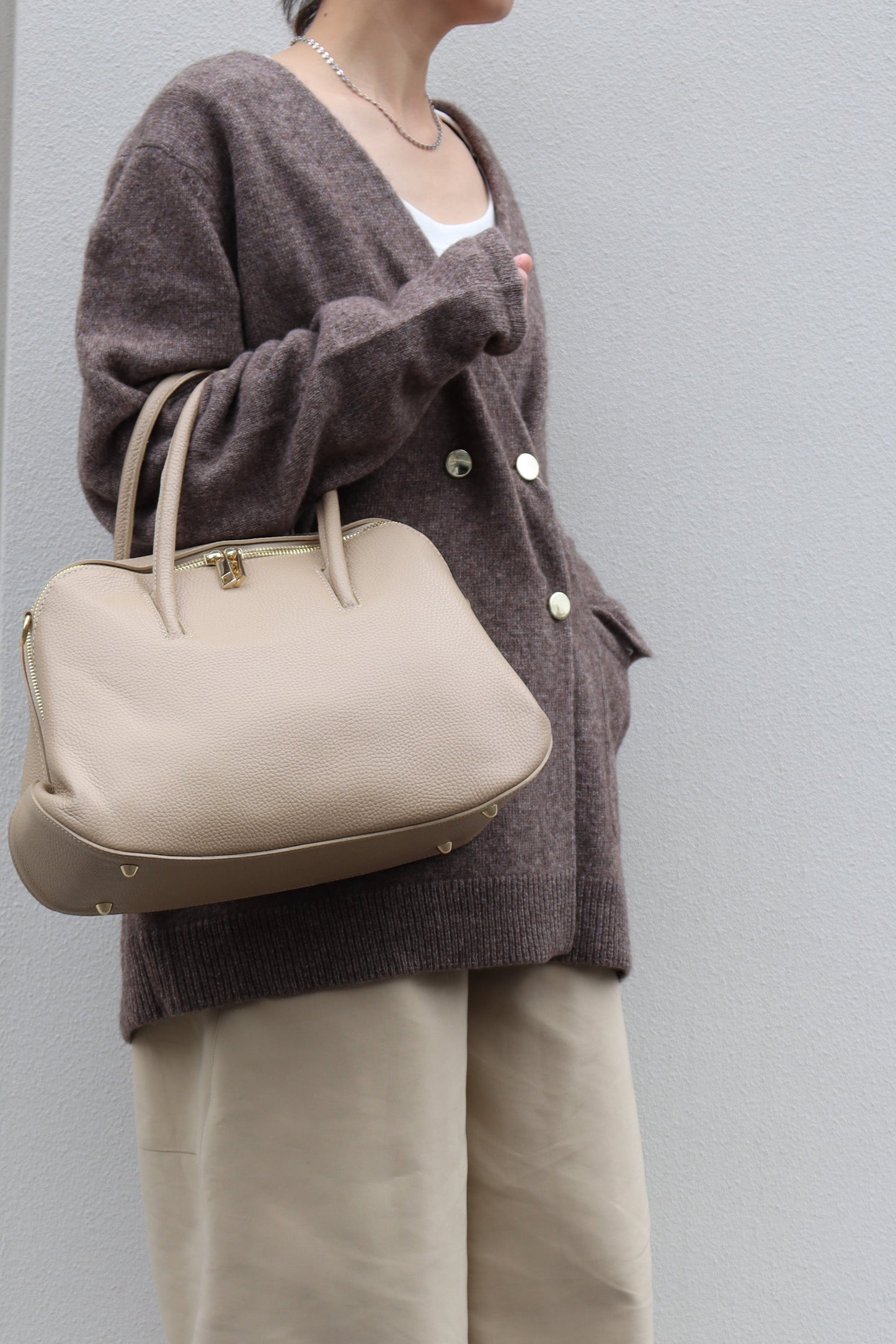 【MILLELA  FIRENZE】ラウンドボストンバッグ