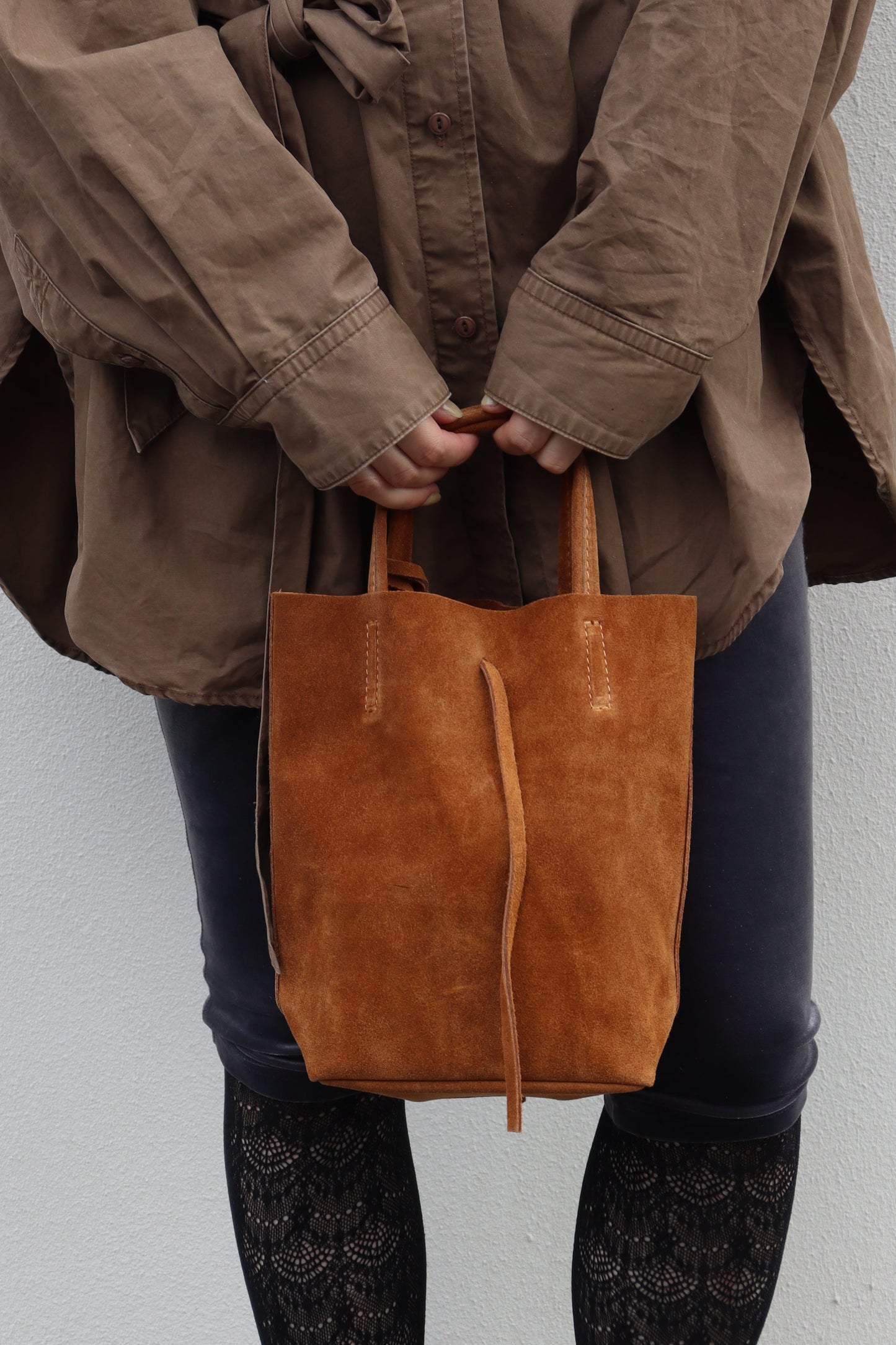 【MILLELA FIRENZE】スエードミニトートバッグ