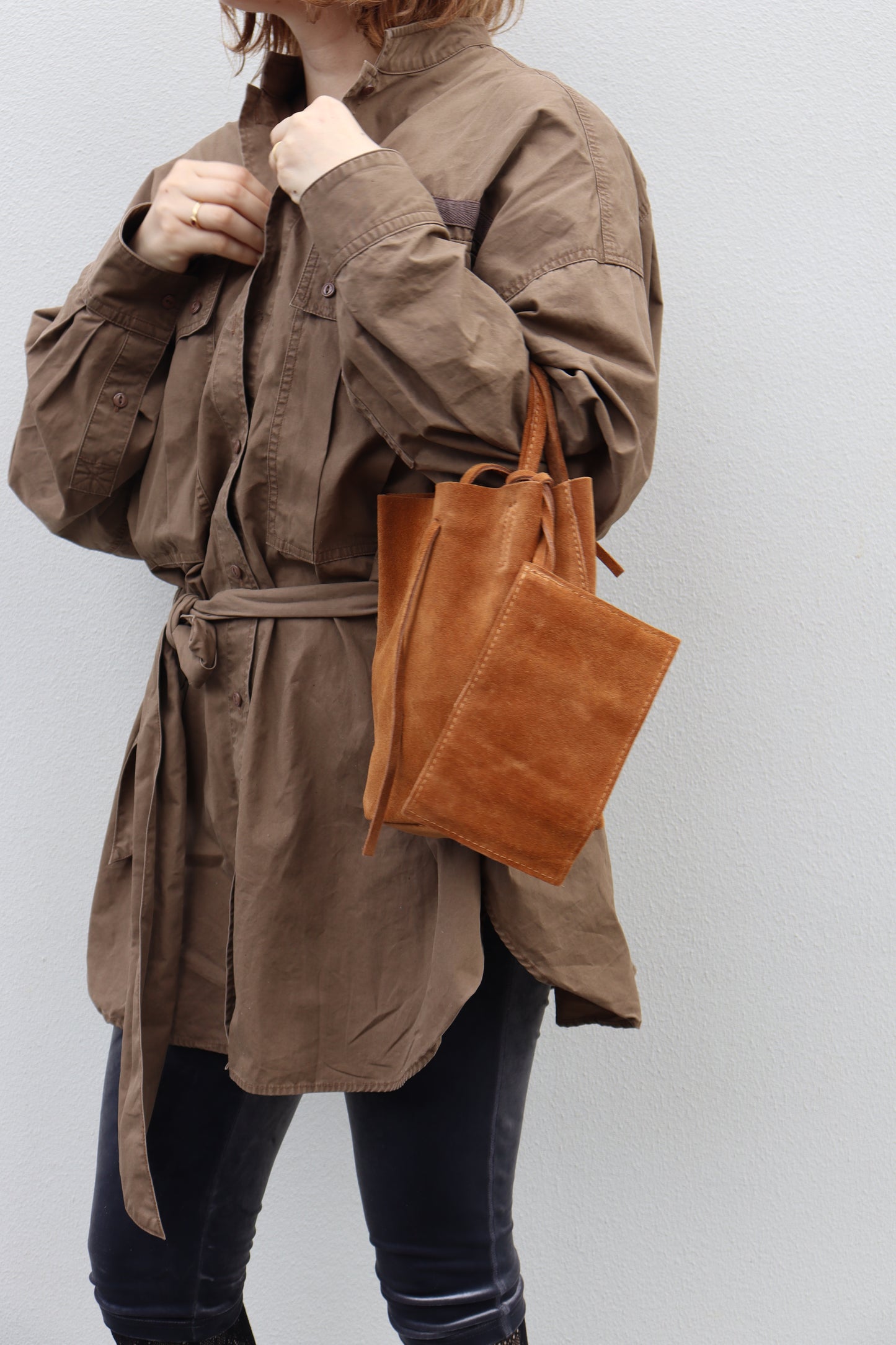 【MILLELA FIRENZE】スエードミニトートバッグ