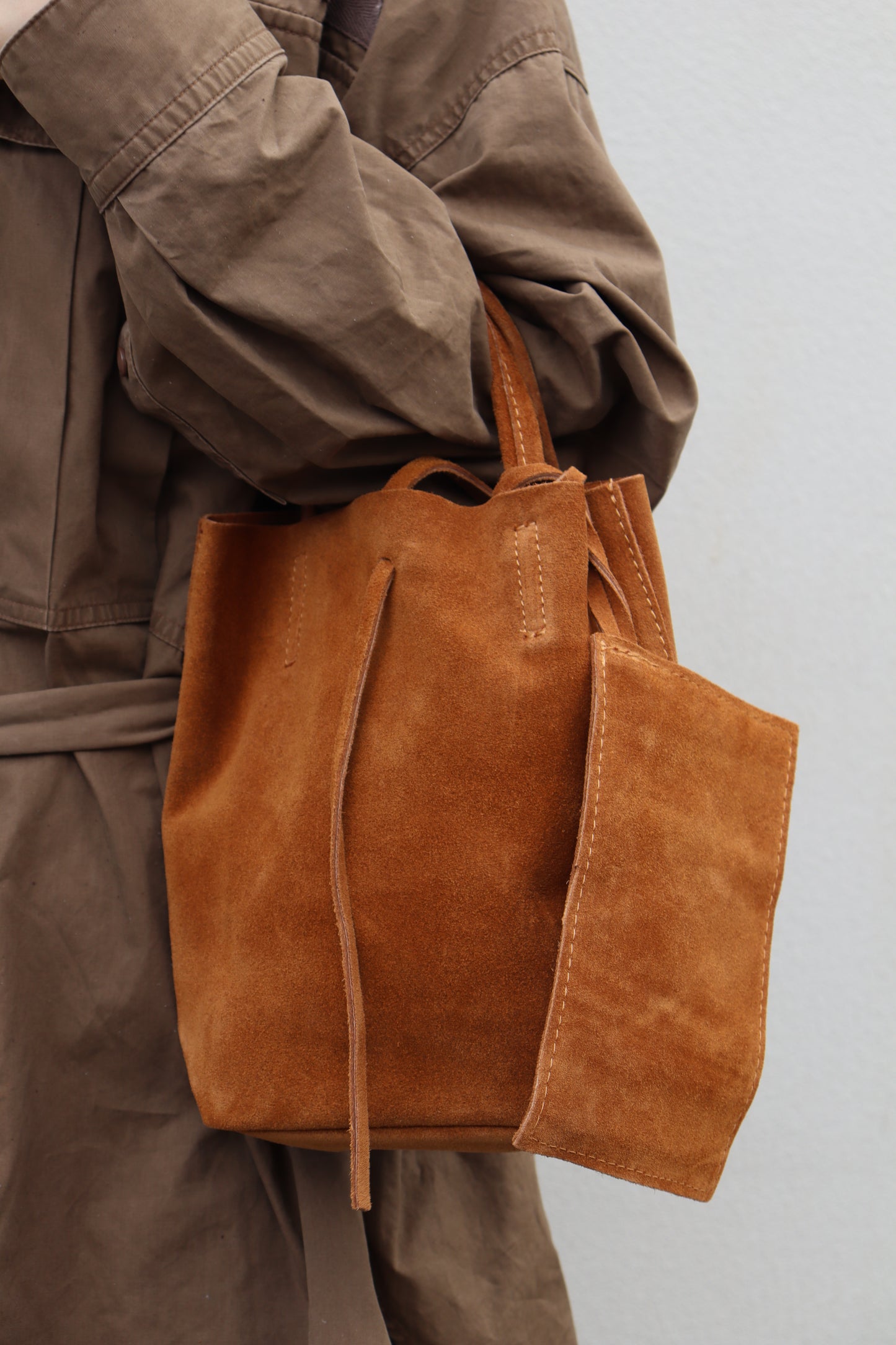 【MILLELA FIRENZE】スエードミニトートバッグ