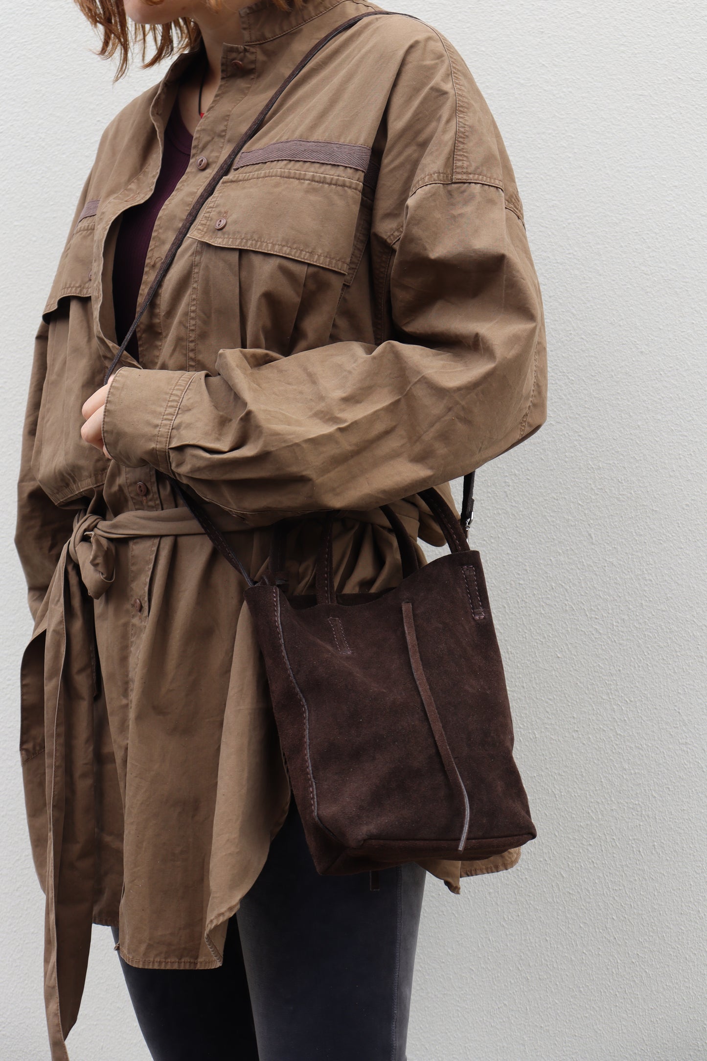 【MILLELA FIRENZE】スエードミニトートバッグ