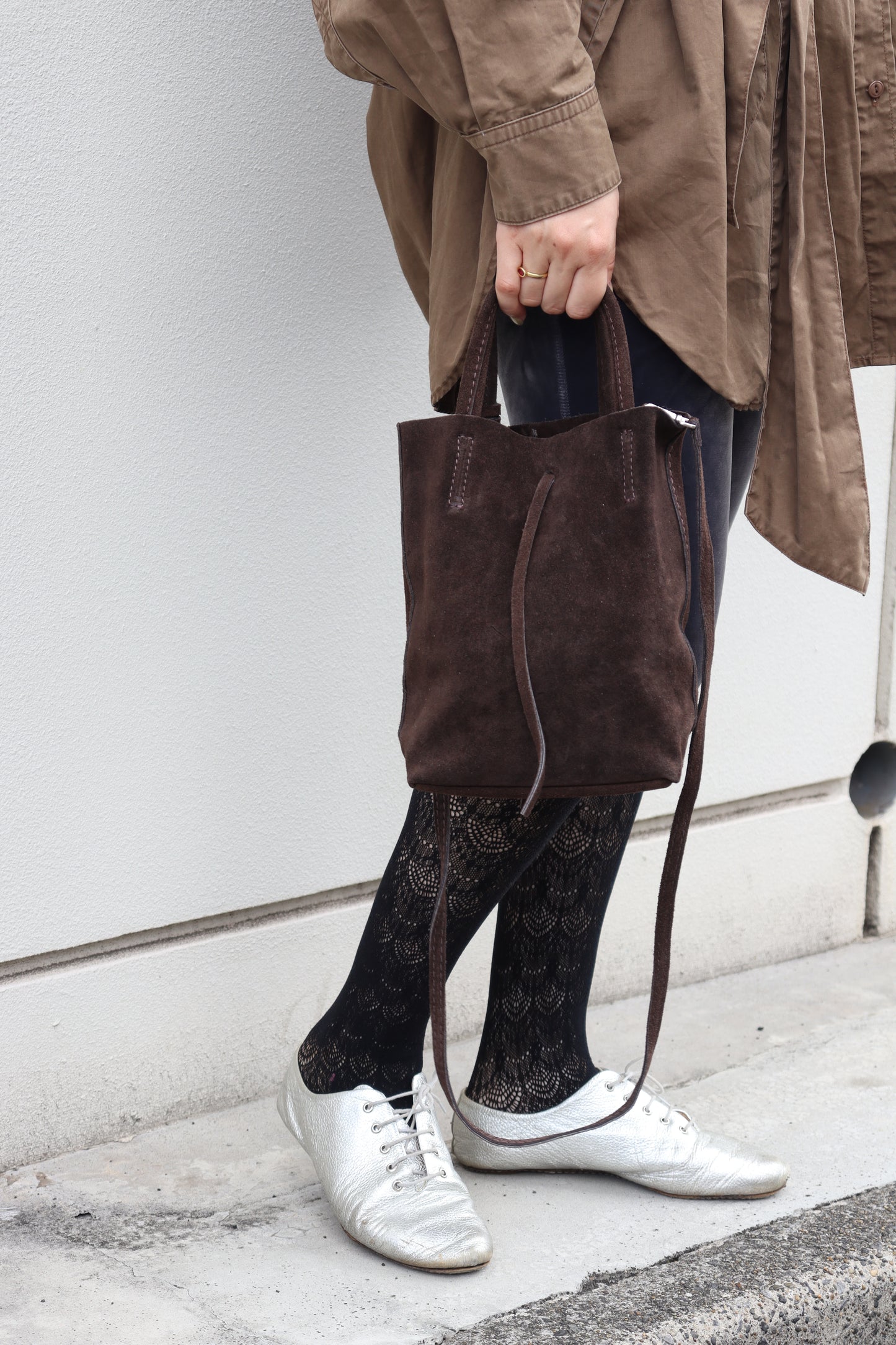 【MILLELA FIRENZE】スエードミニトートバッグ