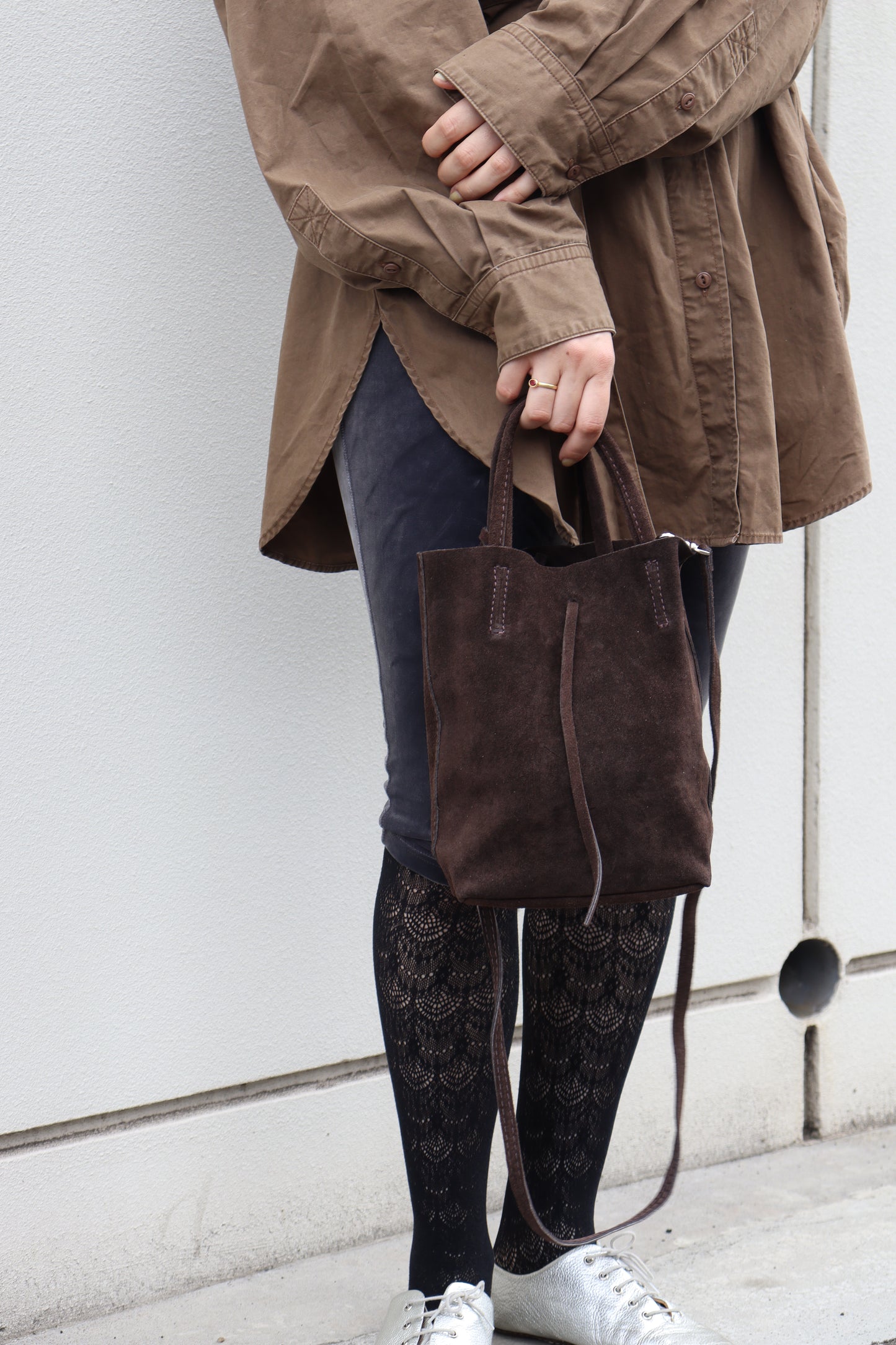 【MILLELA FIRENZE】スエードミニトートバッグ