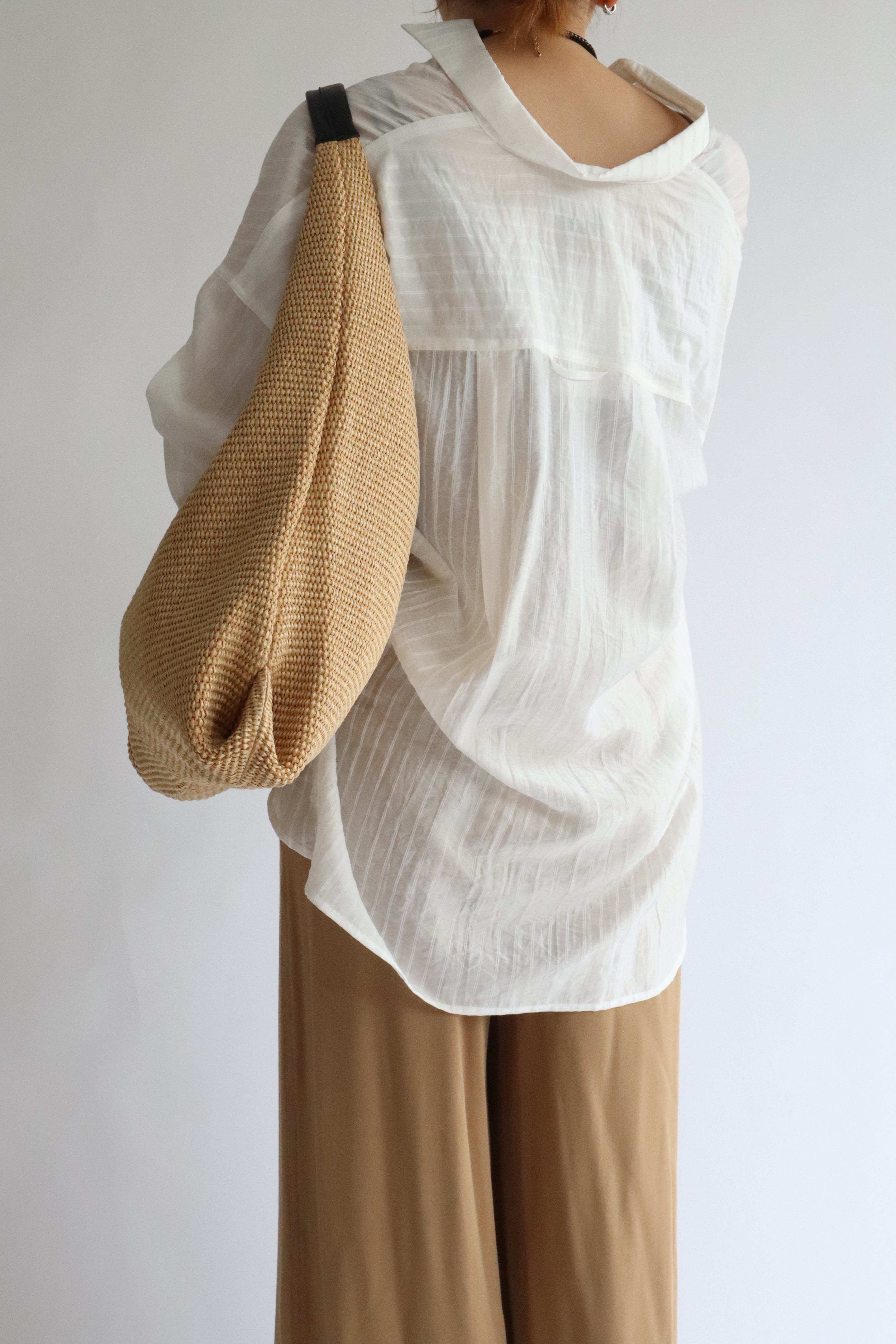 MILLELA FIRENZE ラフィア素材 バッグ　美品 MILLELA FIRENZE ラフィア×レザー 2WAYバッグ | イタリア製 レディース