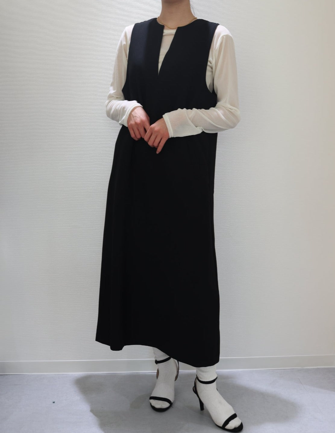 【ACUTA アクータ】ダブルクロスキーネックジャンスカ