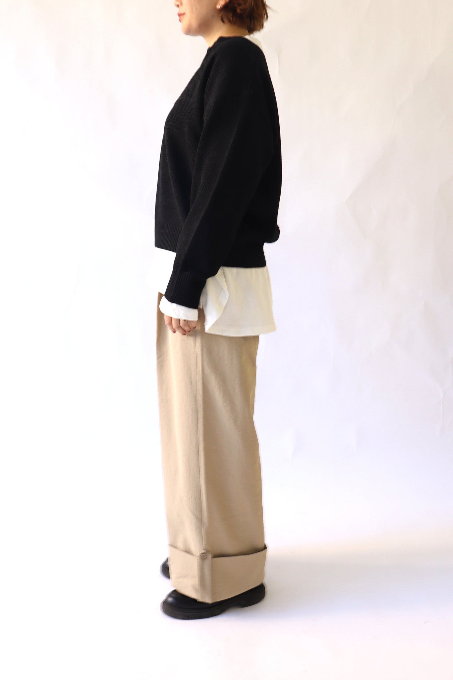 【ACUTA】かのこ編みヘンリーニット