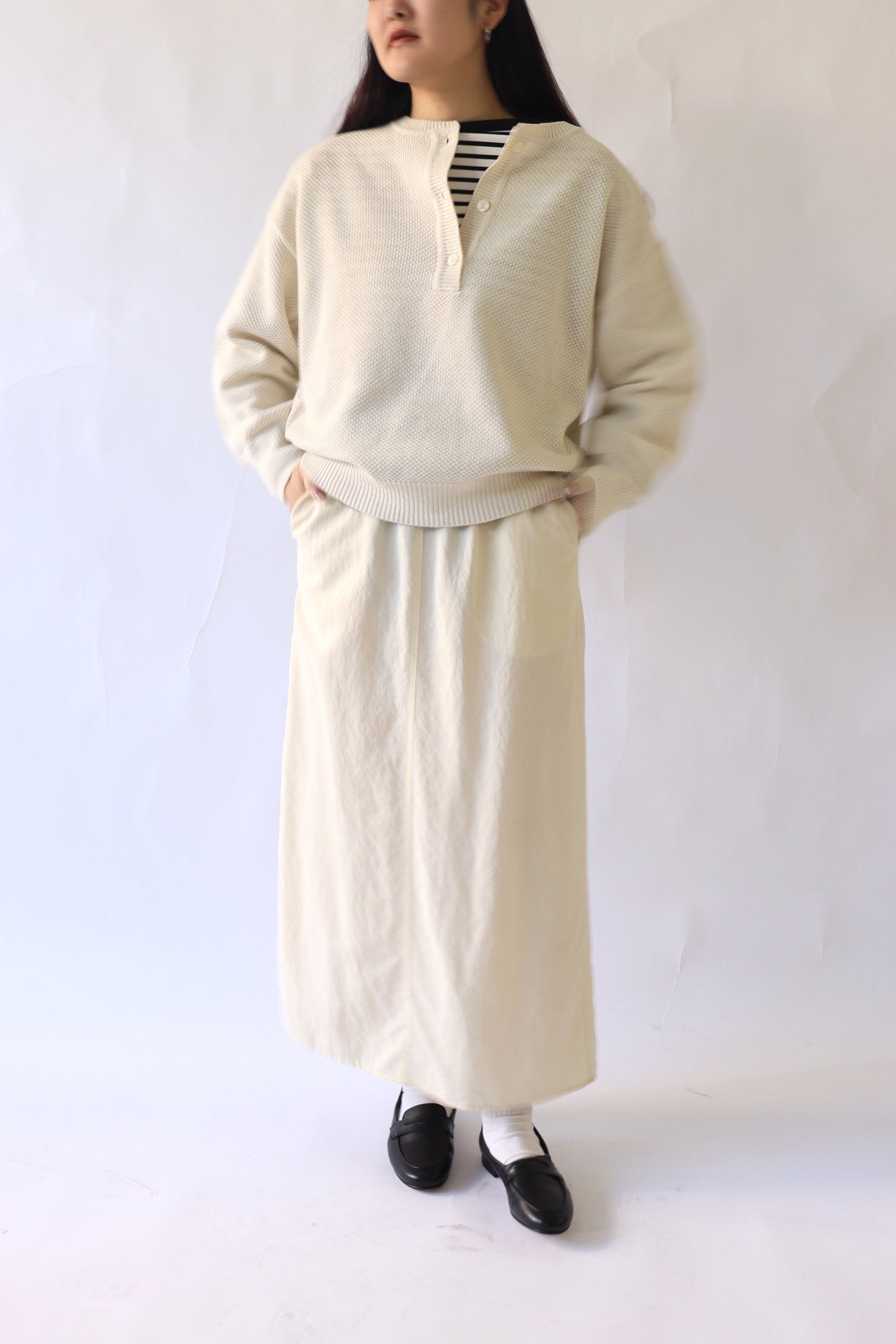 【ACUTA】かのこ編みヘンリーニット