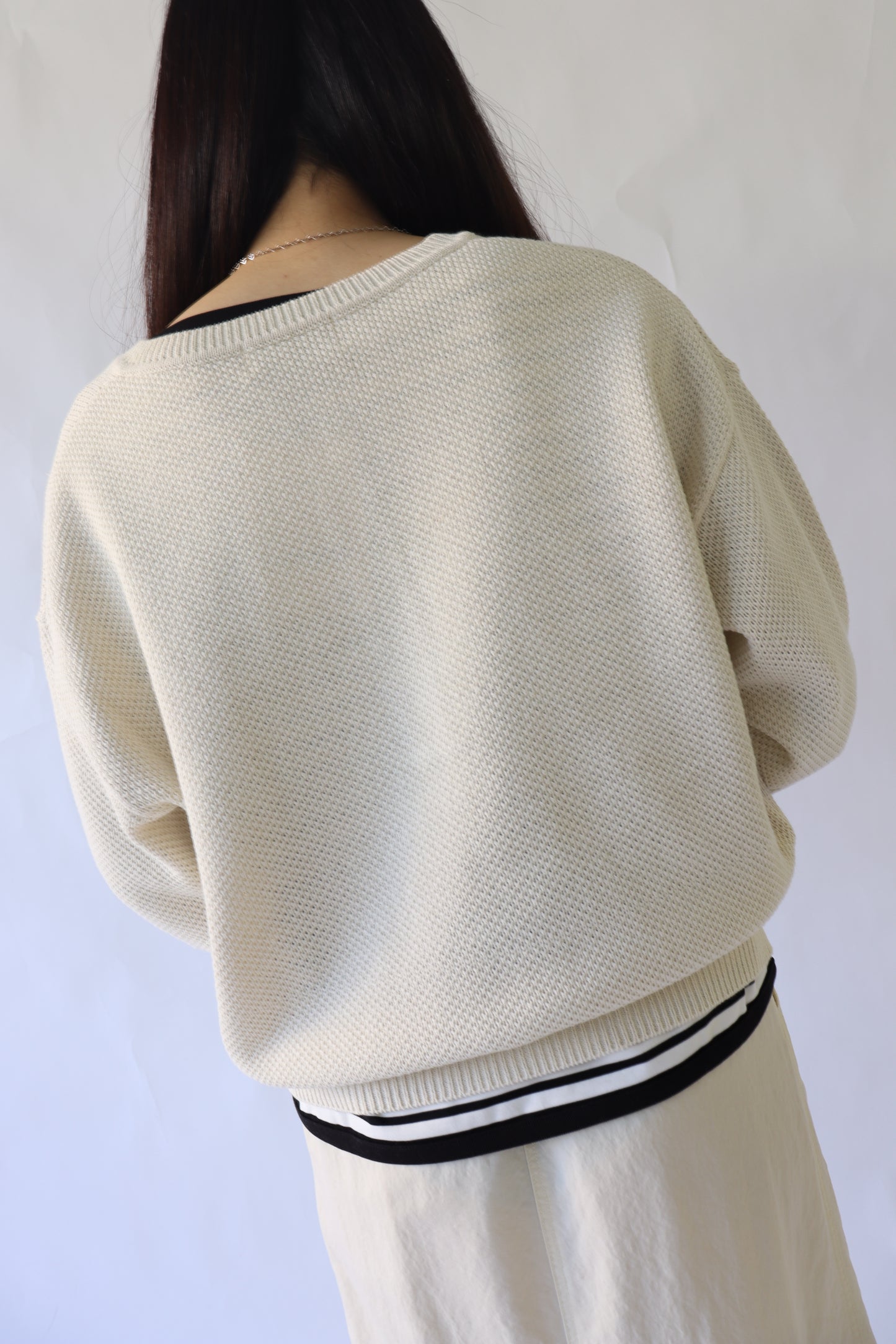 【ACUTA】かのこ編みヘンリーニット