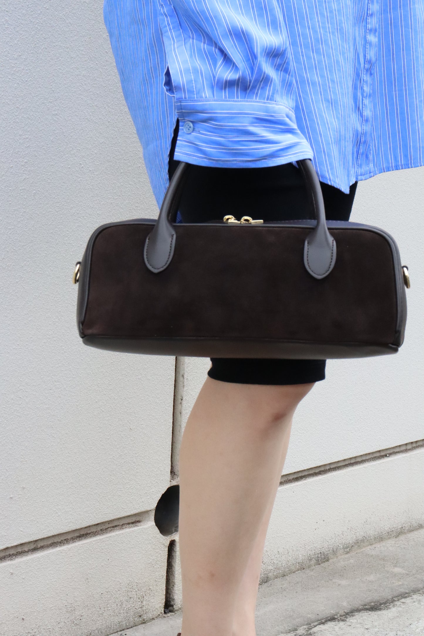 【MILLELA  FIRENZE】スエードボストンバッグ