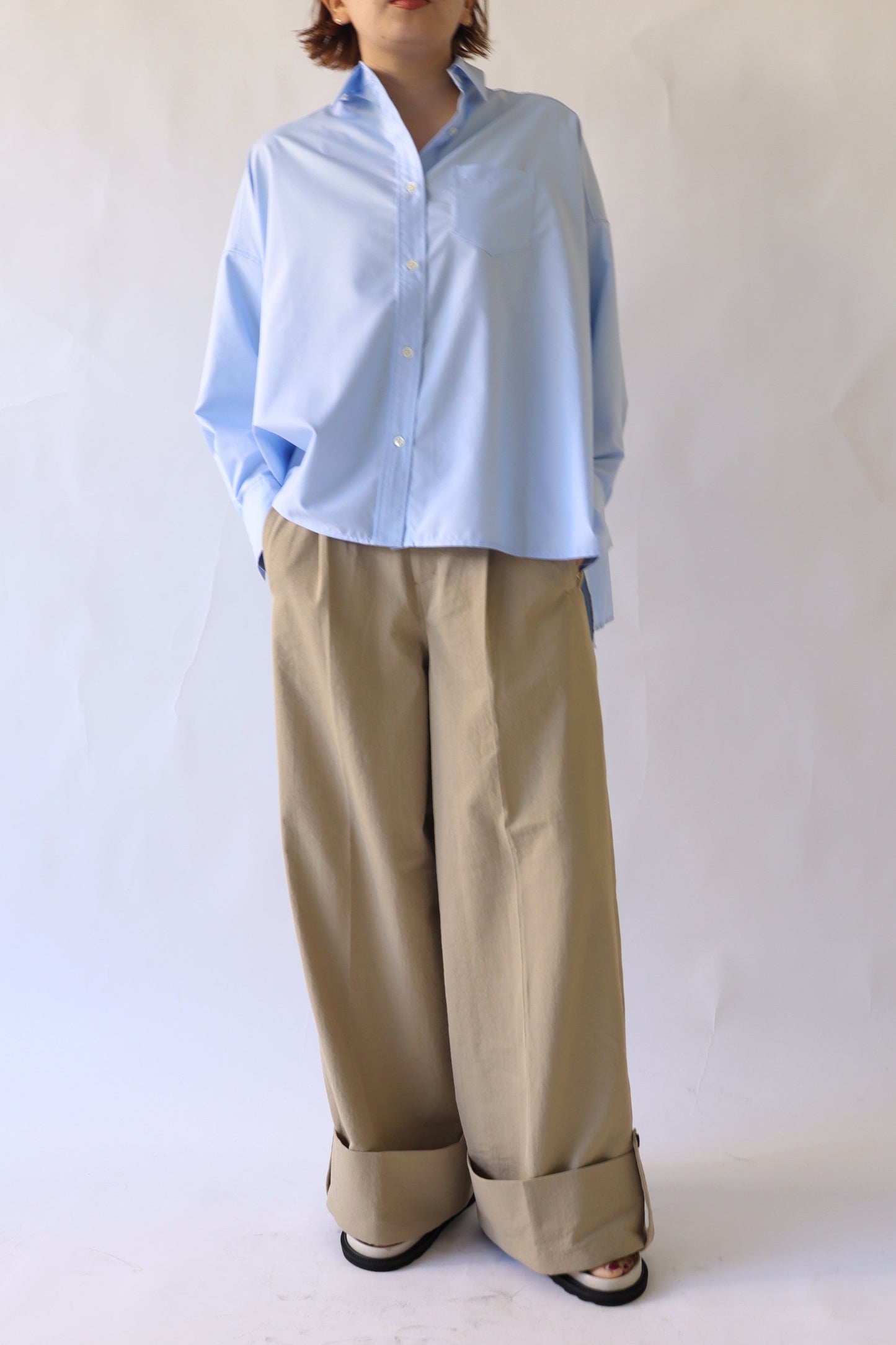 【ACUTA】 ブロードポンチョ風シャツ