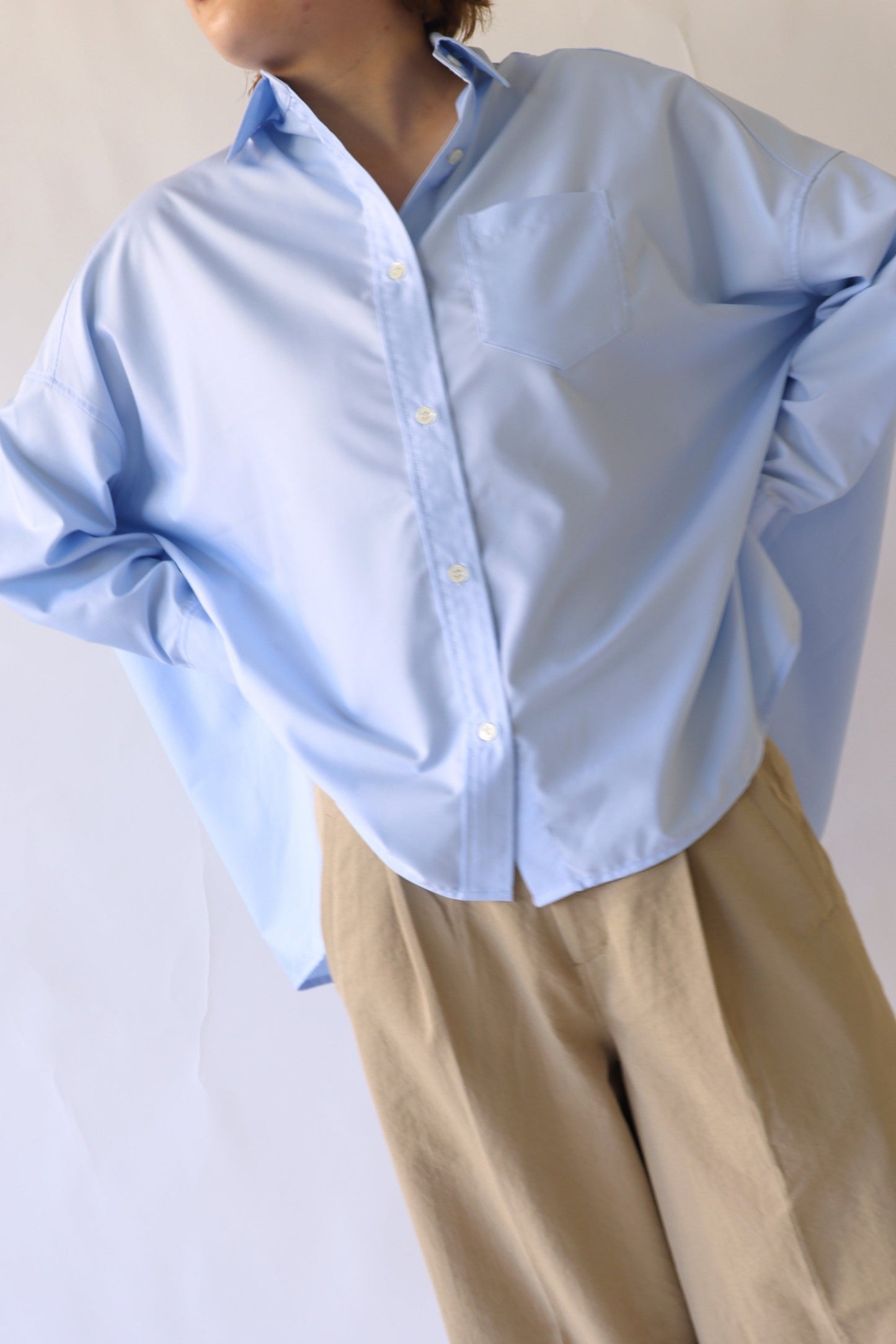 【ACUTA】 ブロードポンチョ風シャツ