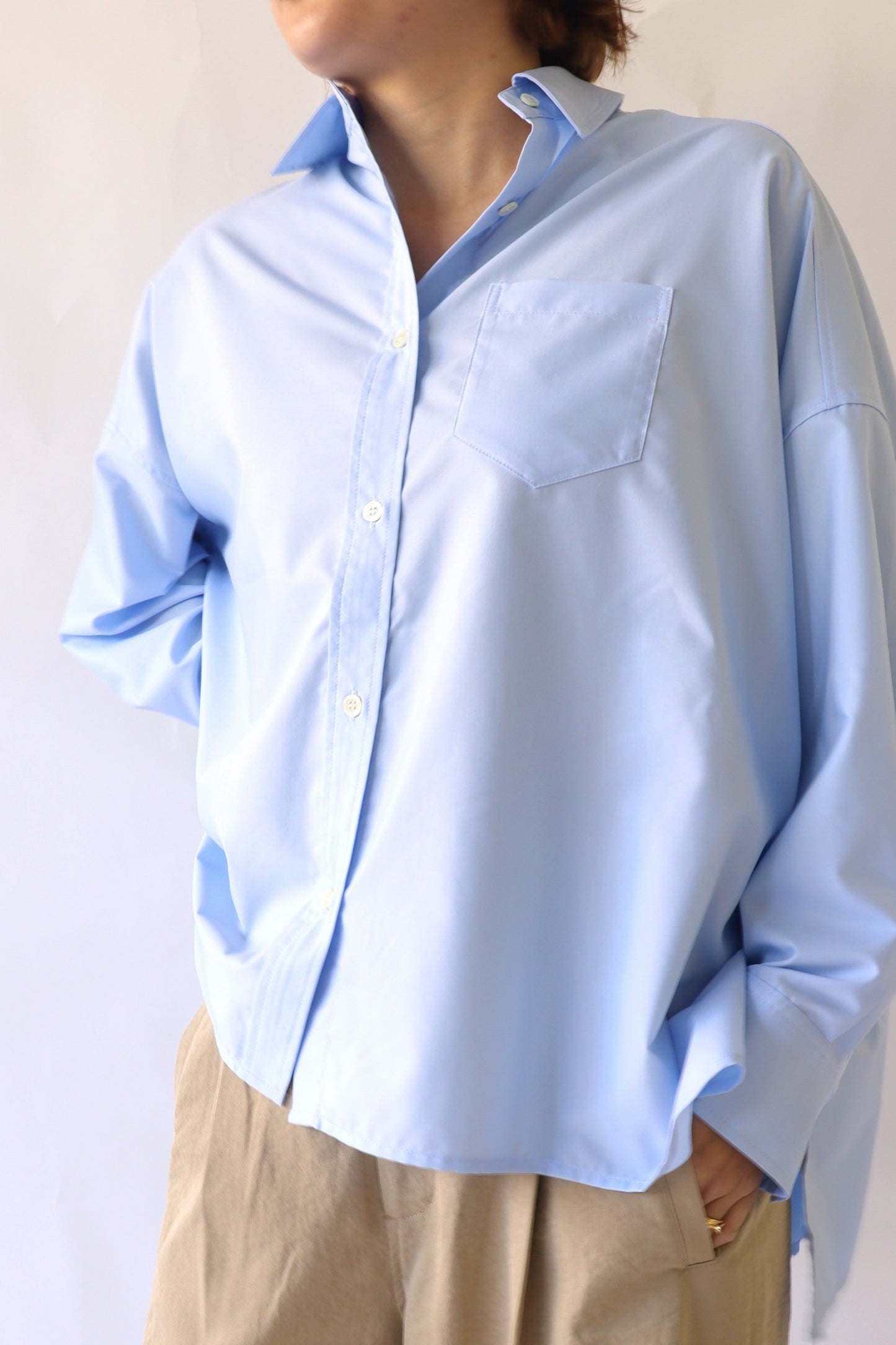 【ACUTA】 ブロードポンチョ風シャツ