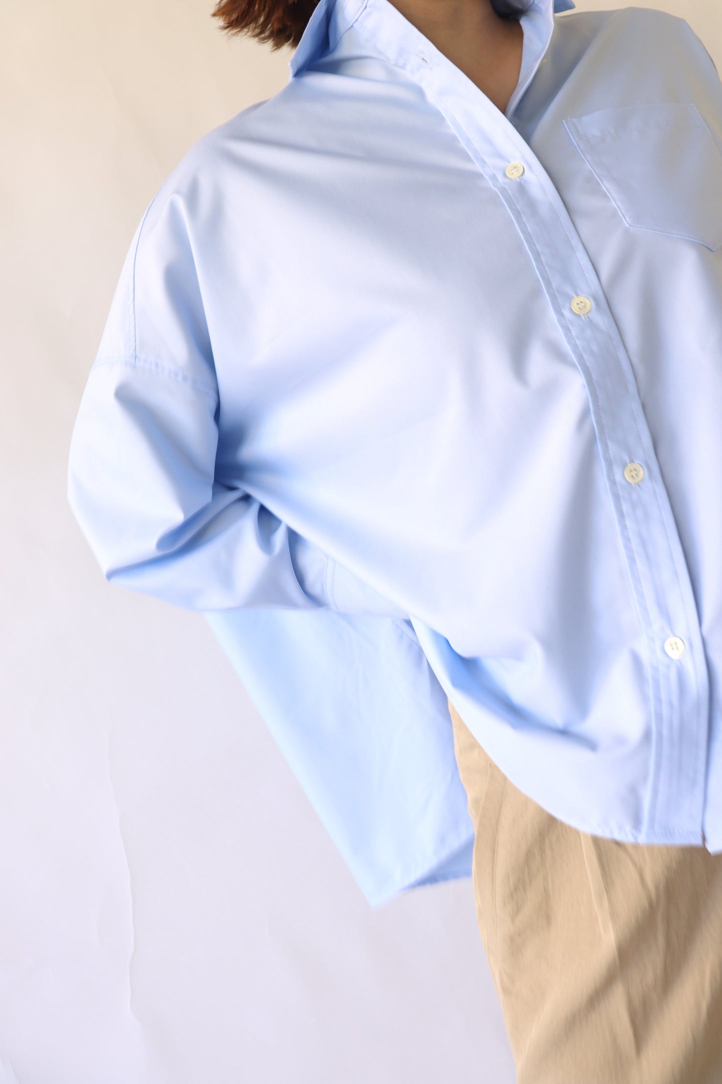 【ACUTA】 ブロードポンチョ風シャツ