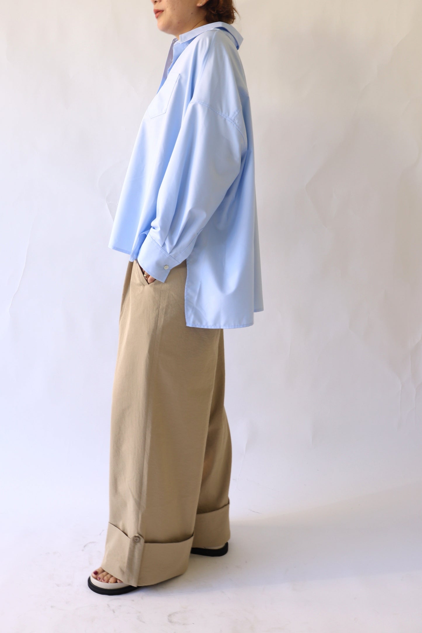 【ACUTA】 ブロードポンチョ風シャツ