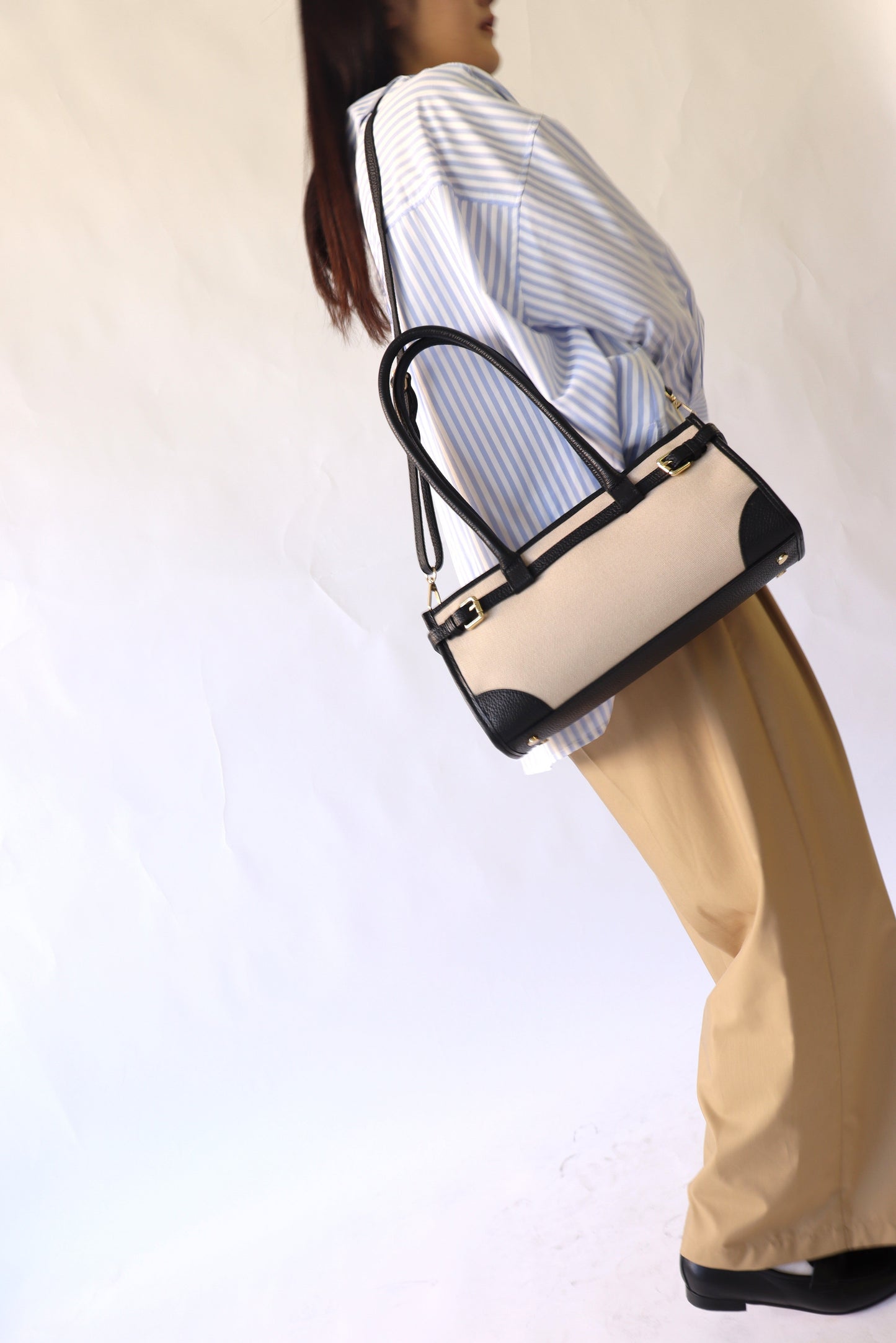 【MILLELA  FIRENZE】【PREORDER】レザー×キャンバス2WAYバッグ