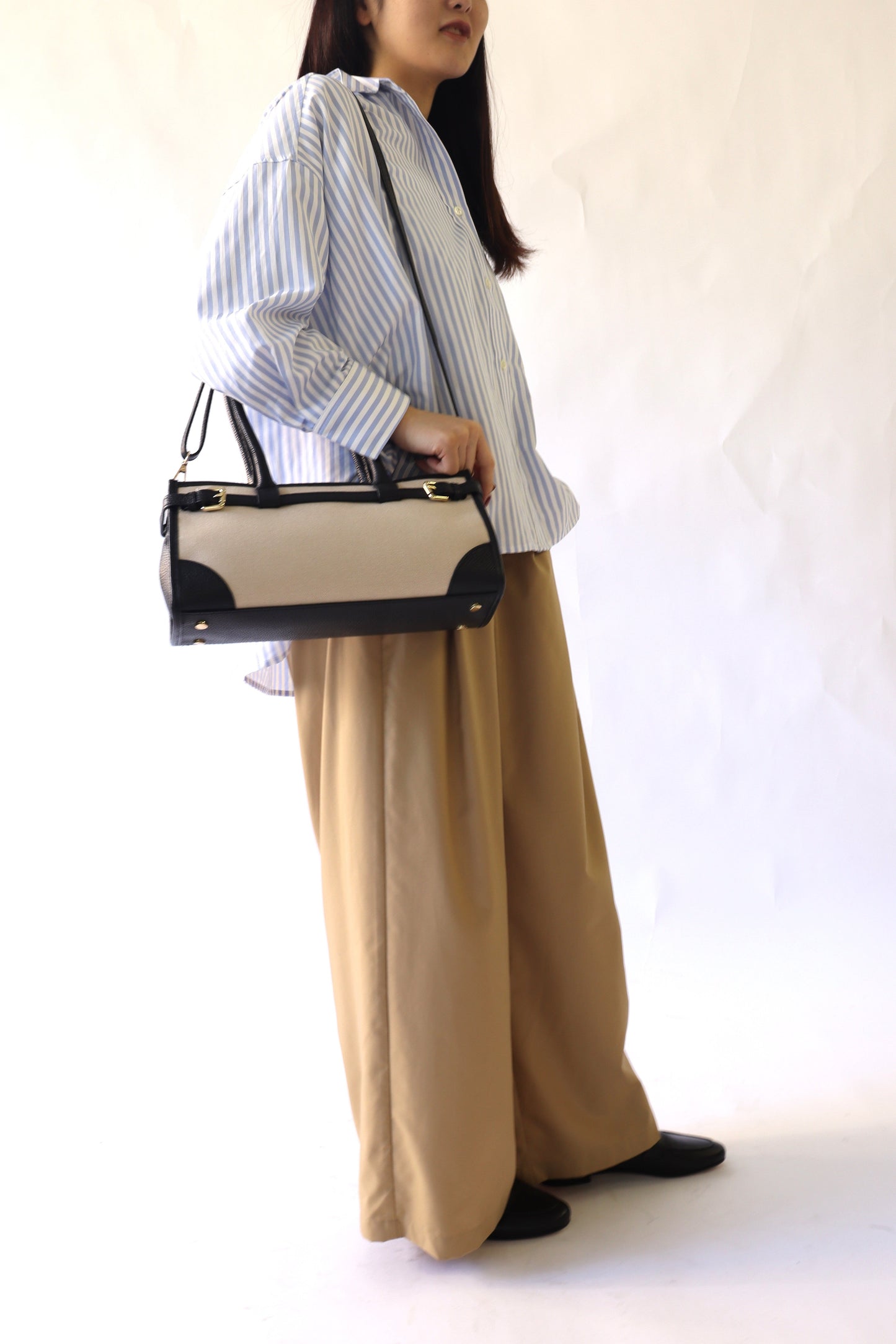 【MILLELA  FIRENZE】【PREORDER】レザー×キャンバス2WAYバッグ