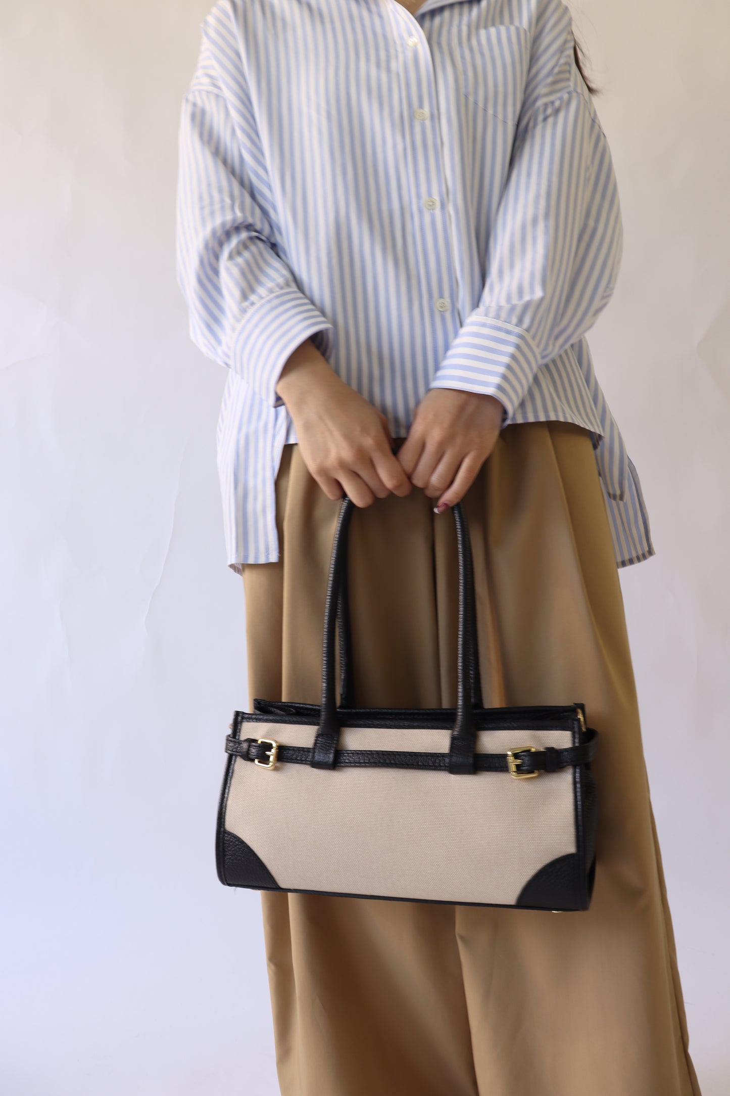 【MILLELA  FIRENZE】【PREORDER】レザー×キャンバス2WAYバッグ