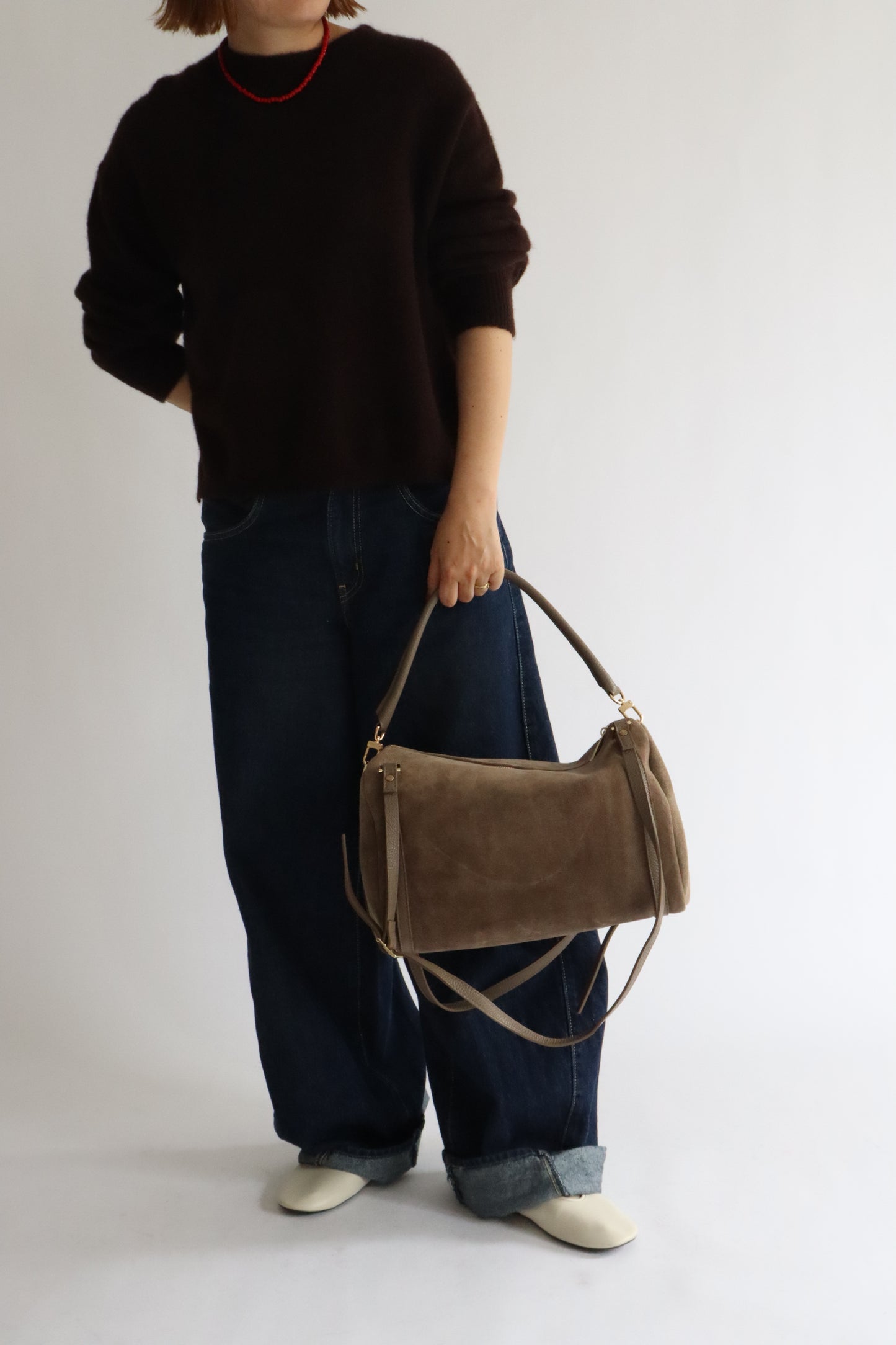【MILLELA  FIRENZE】スエード2WAYボストンバッグ