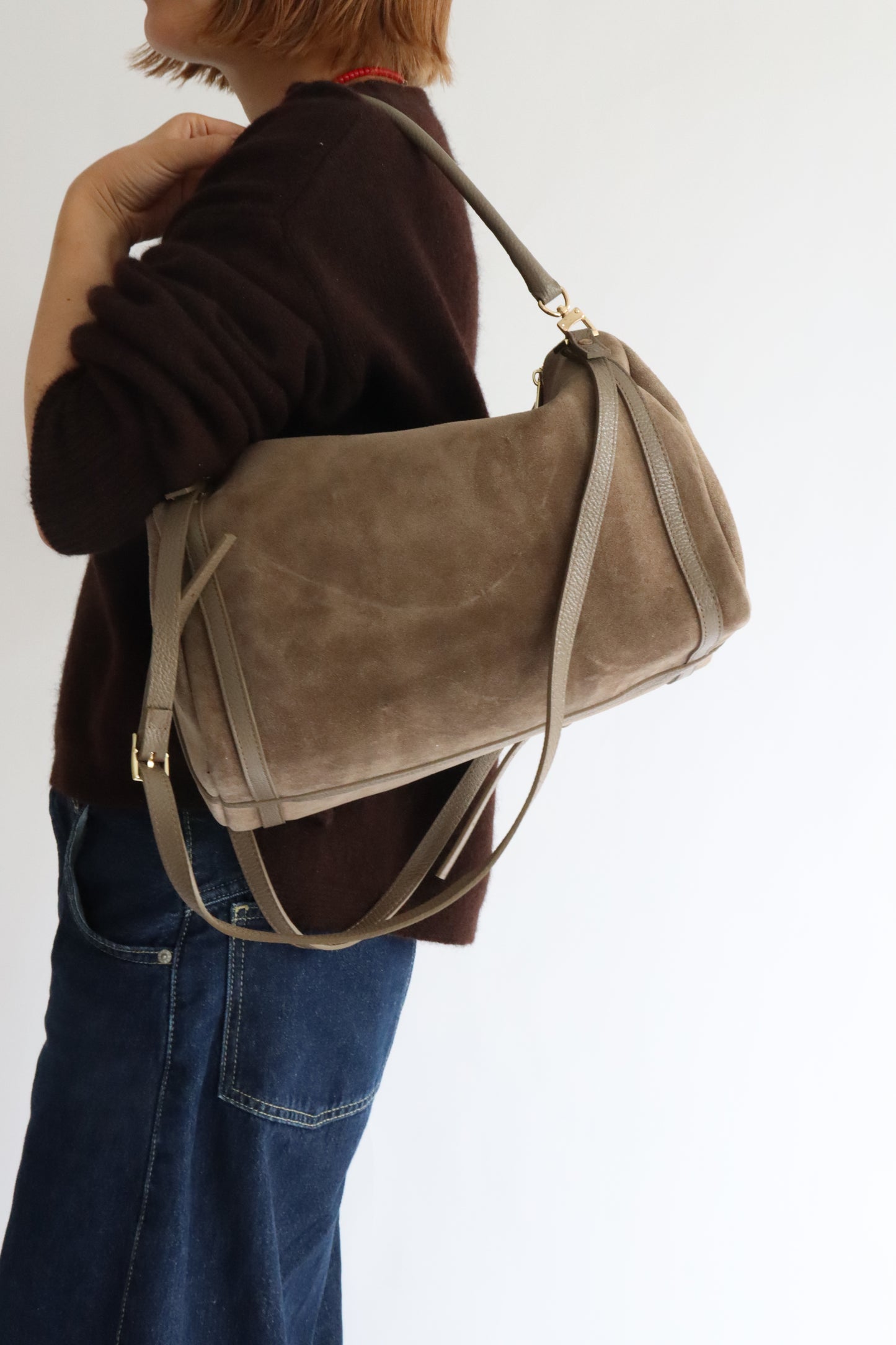 【MILLELA  FIRENZE】スエード2WAYボストンバッグ