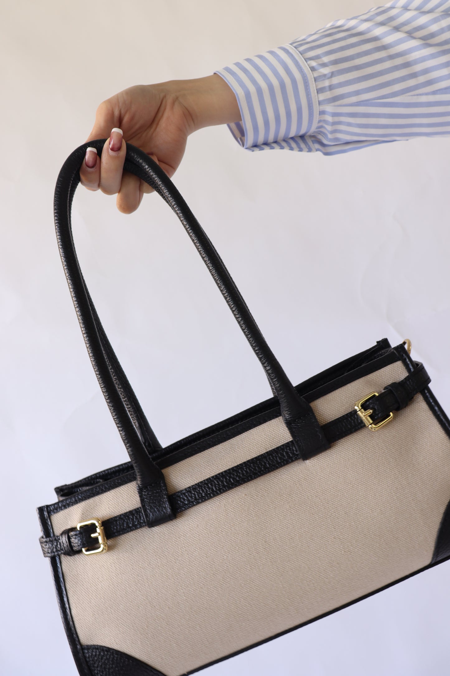 【MILLELA  FIRENZE】【PREORDER】レザー×キャンバス2WAYバッグ