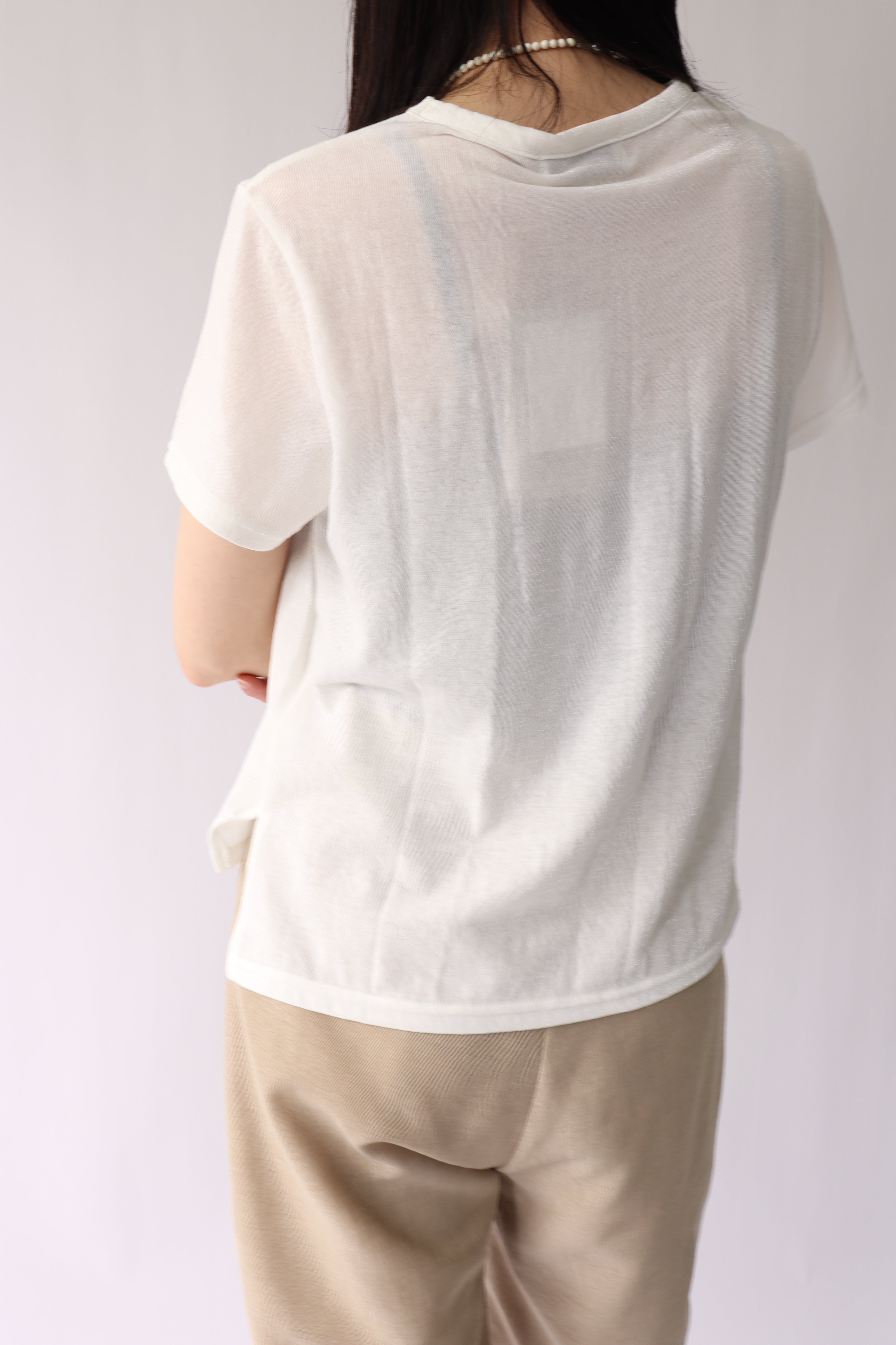 ACUTA シアーシャイニー天竺Tシャツ 10096867 レディース ACUTA アクータ】【ACUTA】シアーシャイニーTシャツ 30代