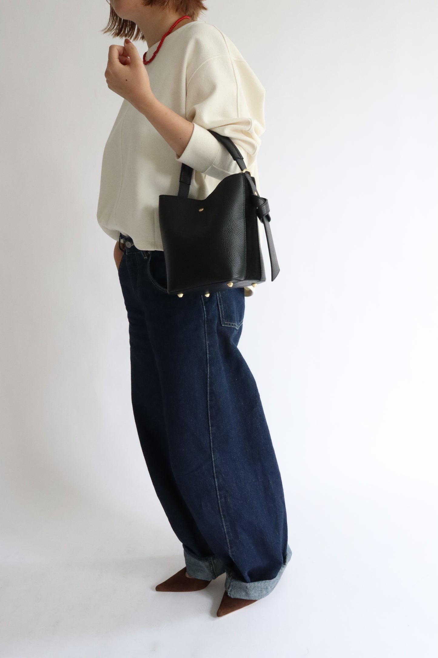 【MILLELA  FIRENZE】 ワンハンドル2WAYバケットバッグ