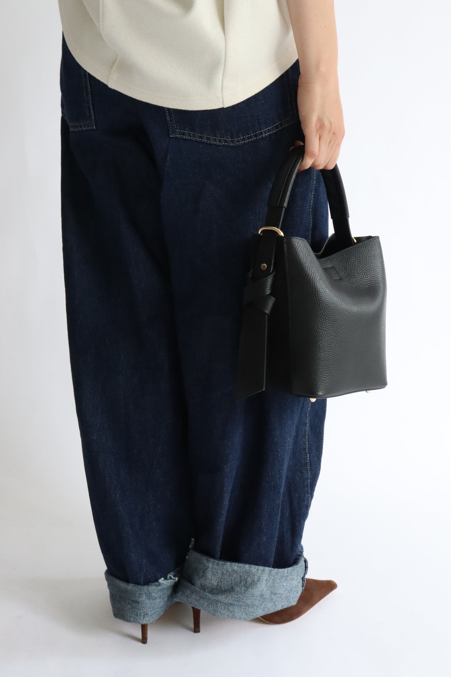 【MILLELA  FIRENZE】 ワンハンドル2WAYバケットバッグ