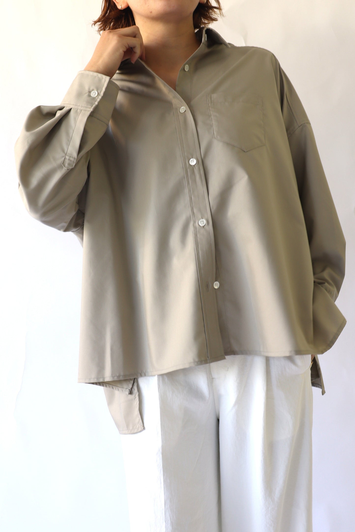 【ACUTA】 ブロードポンチョ風シャツ