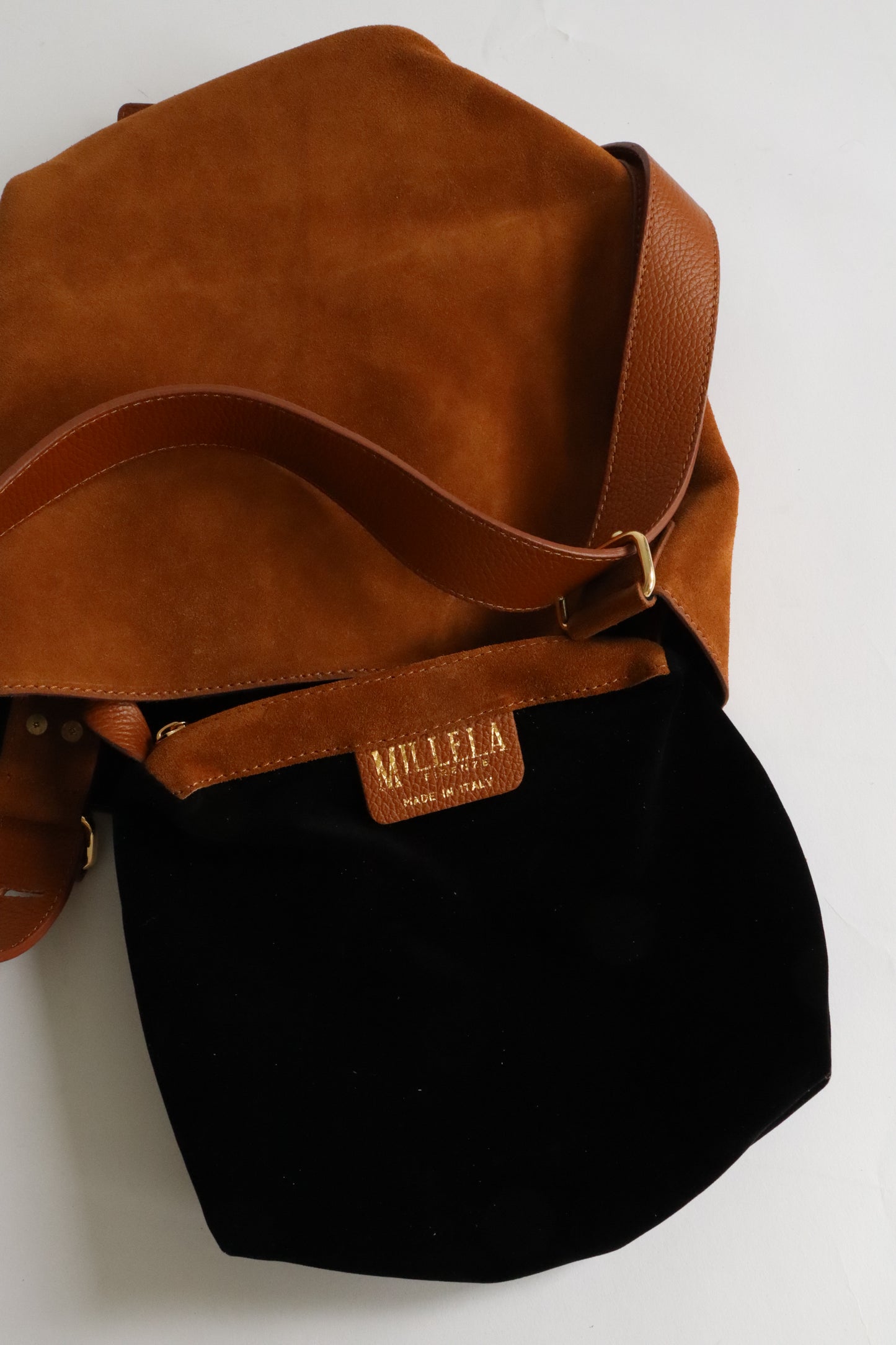 【MILLELA  FIRENZE】スエードワンショルダーバケットバッグ