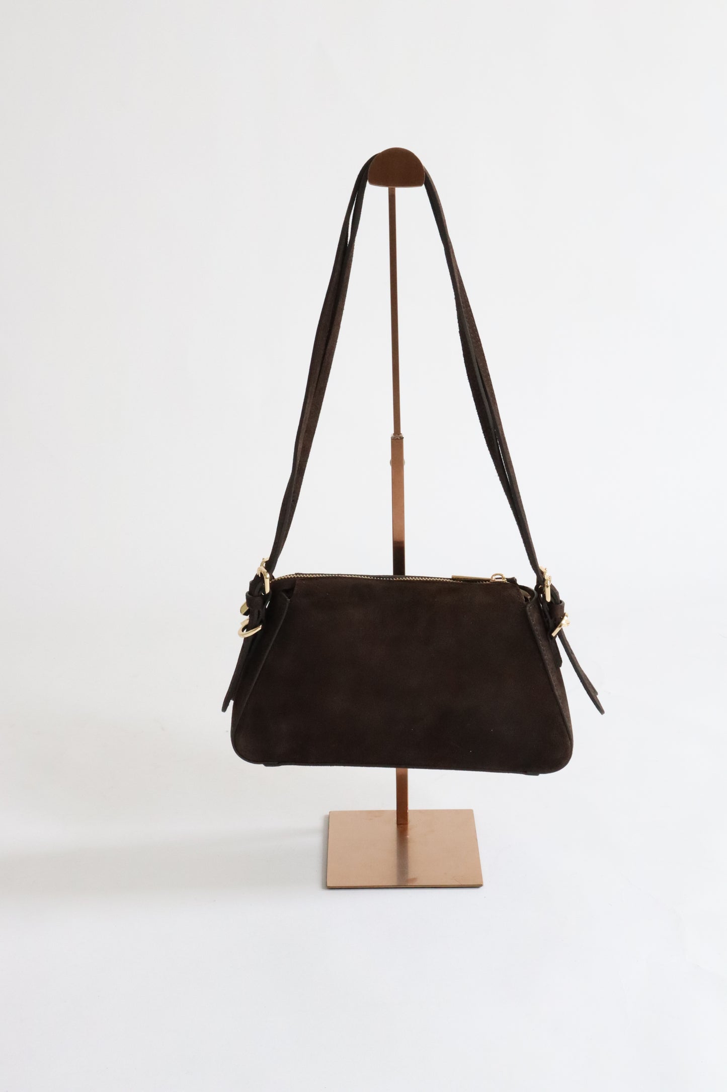 【MILLELA  FIRENZE】ダブルストラップスエードショルダーバッグ