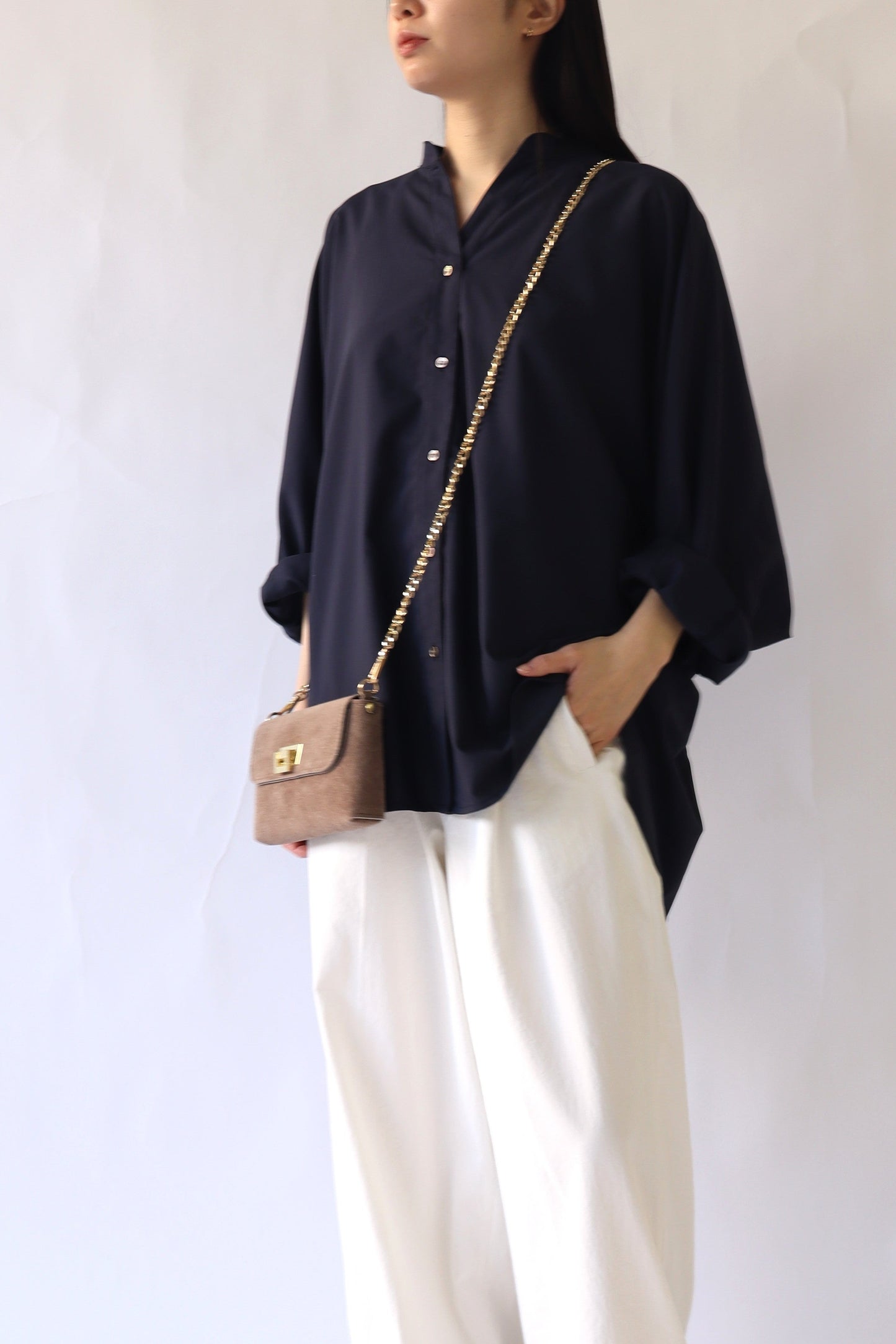 【ACUTA】 ドルマンポンチョシャツ