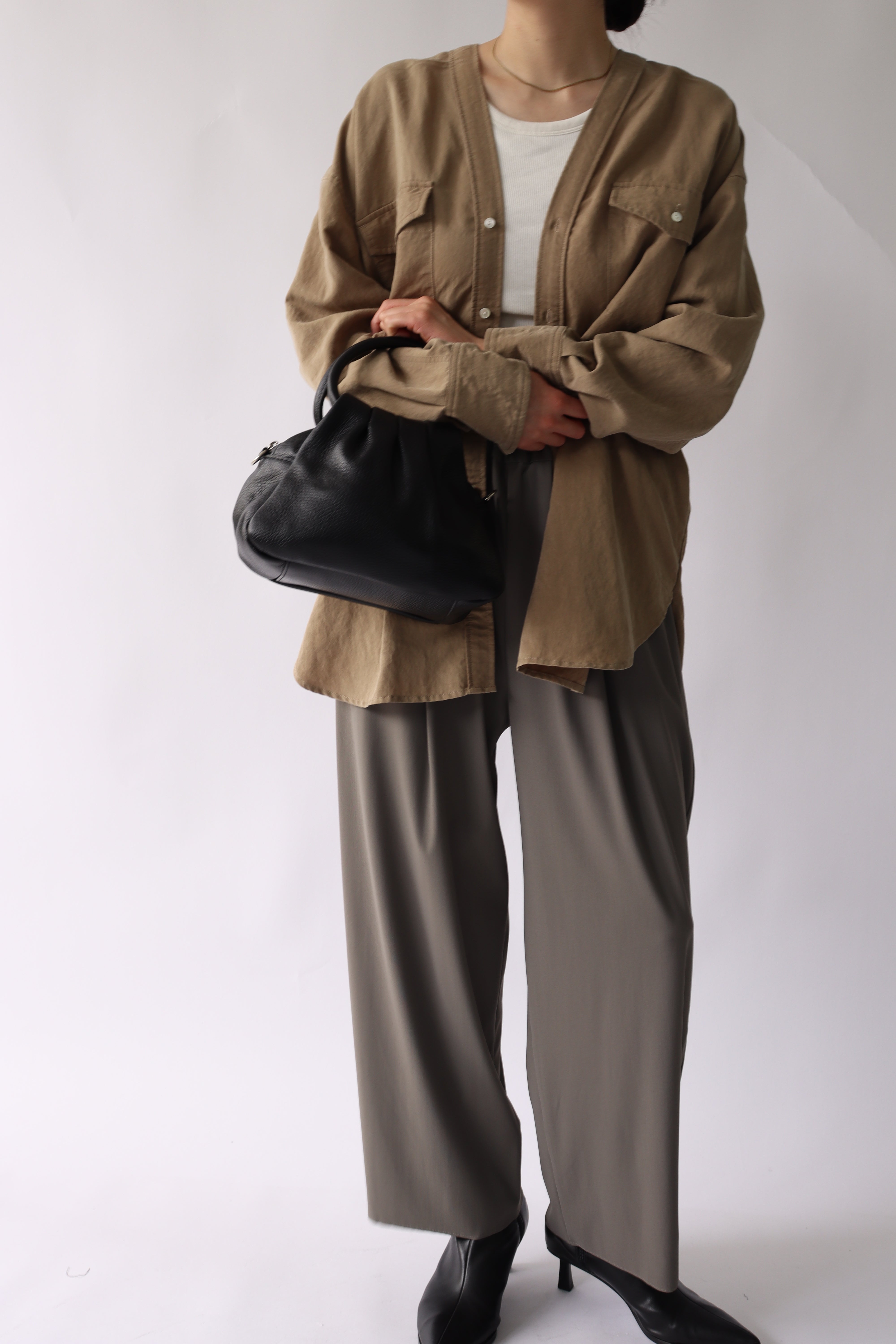 ACUTA アクータ】【PRE ORDER】バイオ加工オーバーシャツ 30代